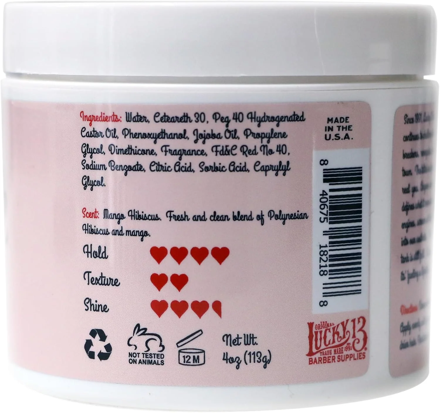 پماد موی زنانه لاکی 13 مدل لیدی لاک | بر پایه آب | قدرت نگهداری بالا | درخشش زیاد | رایحه انبه و گل بامیه، 113 گرم