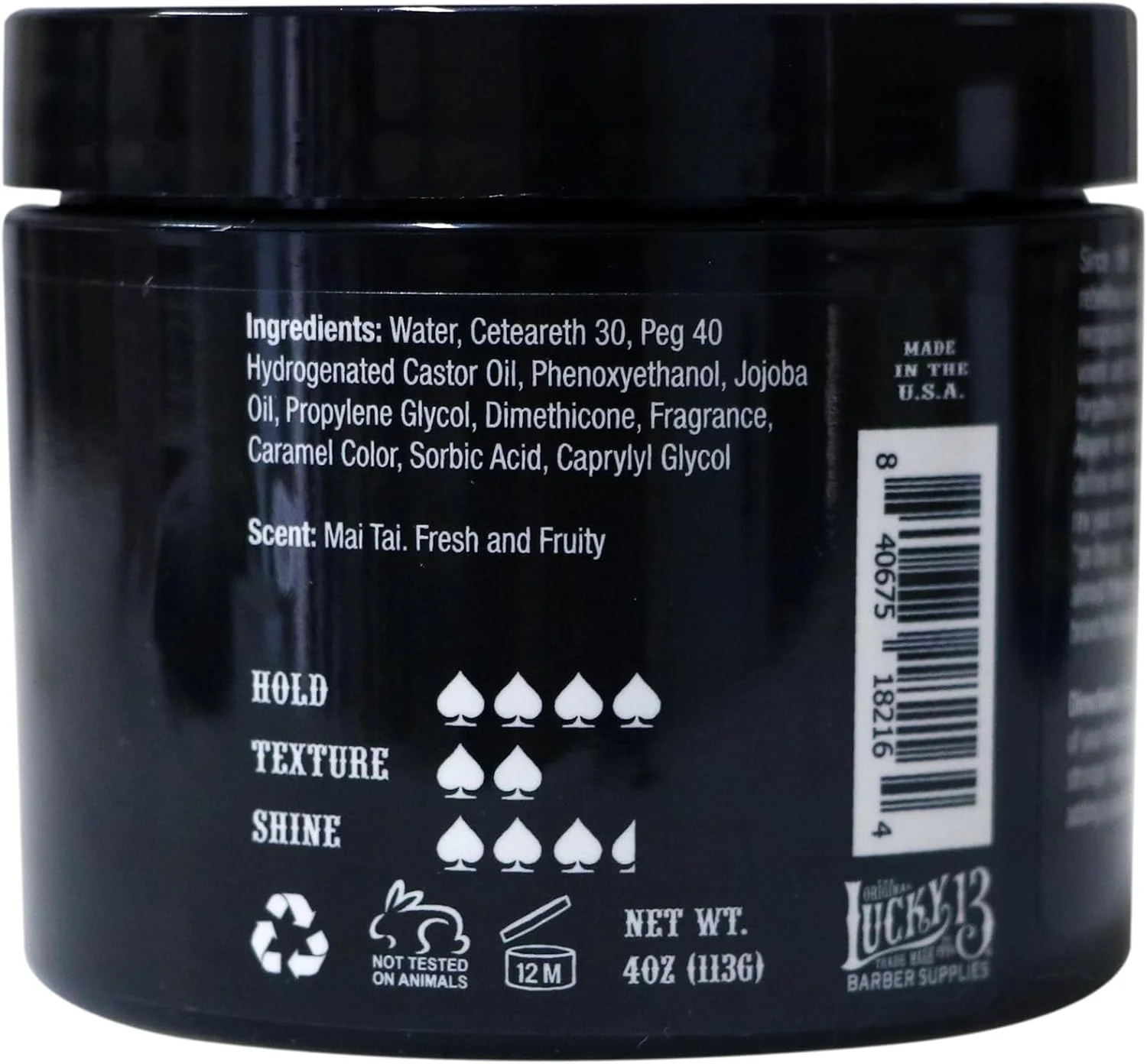 پماد موی اورجینال لاکی 13 | حالت دهی قوی | درخشش بالا | پایه آب | رایحه مای تای، 120 میل پماد موی اورجینال لاکی 13 | حالت دهی قوی | درخشش بالا | پایه آب | رایحه مای تای، 120 میل