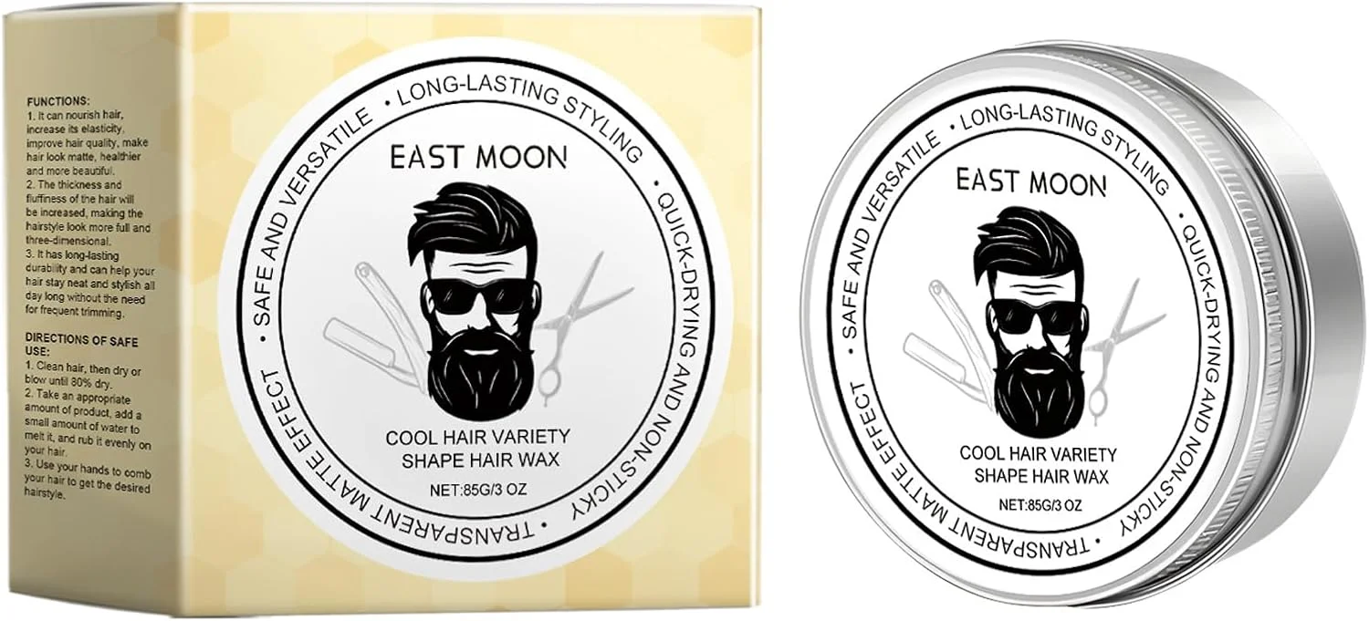 واکس موی مات برای آقایان - موم زنبور عسل و روغن نارگیل، مرطوب کننده عمیق، کاهش موخوره، قوی و ماندگار، جلوه مات، 85 گرم