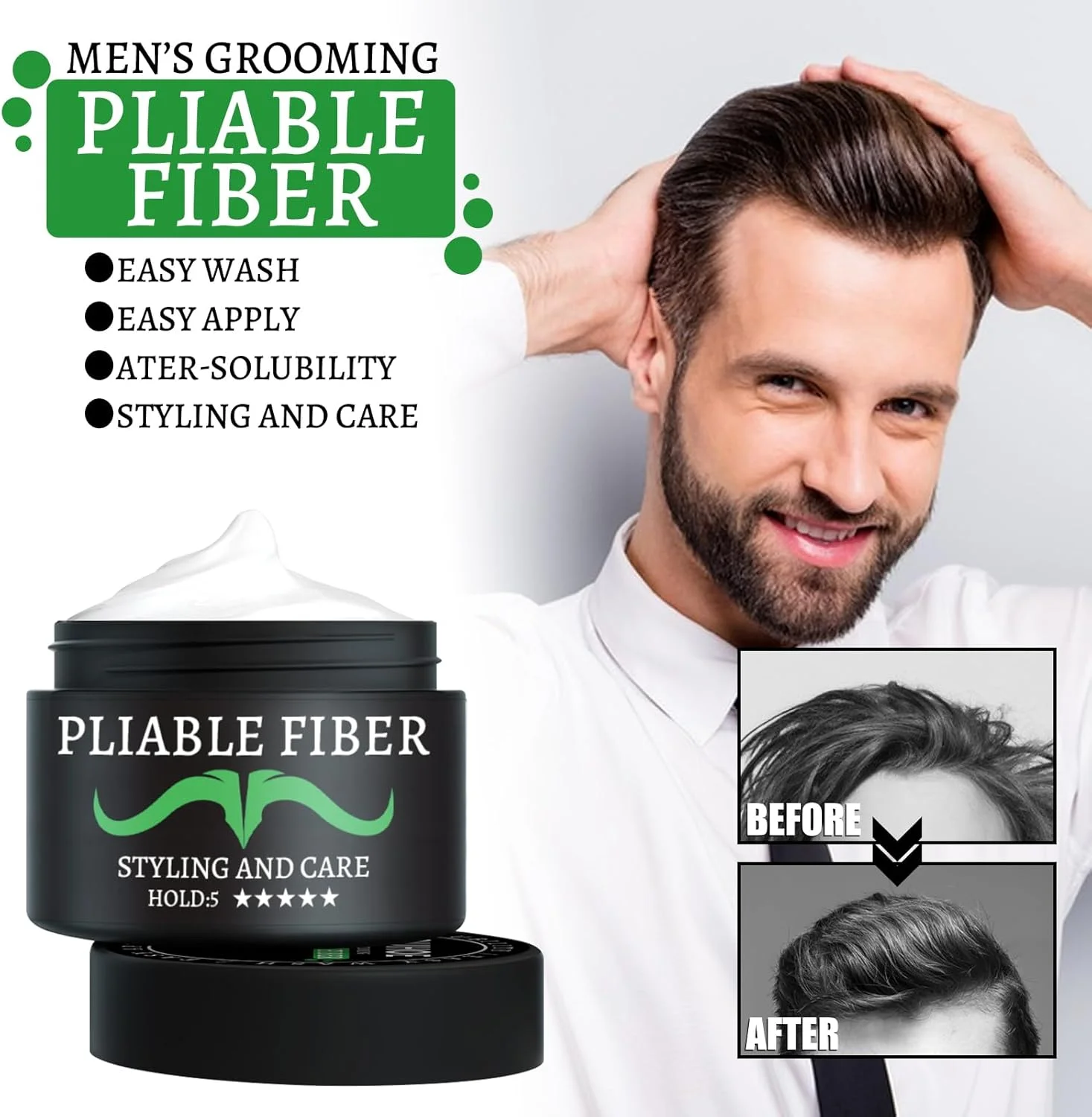 پماد موی مات برای آقایان - کرم بافت دهنده و حجم دهنده مو با نگهداری ملایم - کرم حالت دهنده بادوام برای ساختار و تعریف - محصول مو با کیفیت سالن برای انواع مو پماد موی مات برای آقایان - کرم بافت دهنده و حجم دهنده مو با نگهداری ملایم - کرم حالت دهنده بادوام برای ساختار و تعریف - محصول مو با کیفیت سالن برای انواع مو