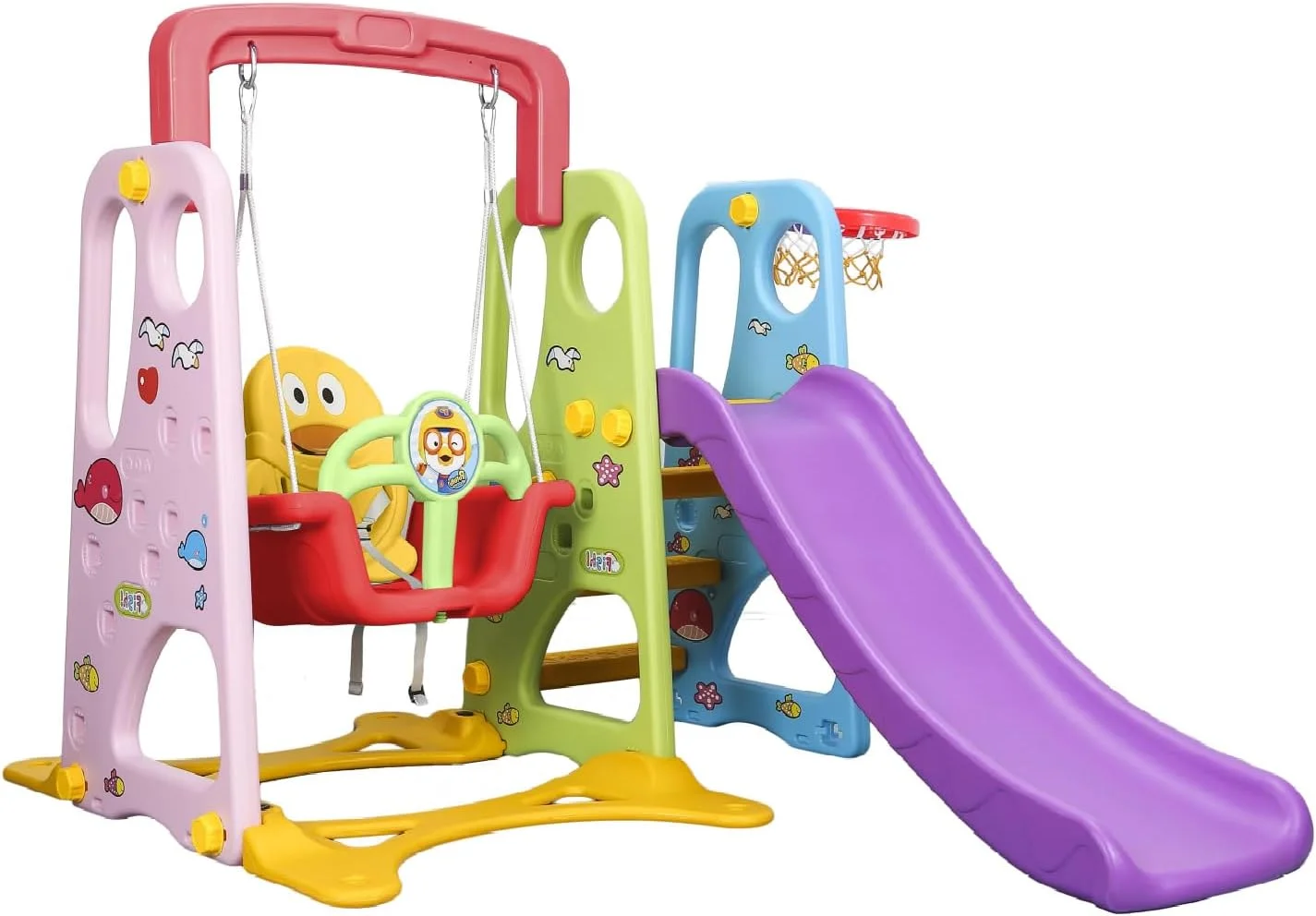 سرسره و تاب کودک آر بی دبلیو تویز مدل 3 در 1 به همراه سبد بسکتبال (RW-16339AA) سرسره و تاب کودک آر بی دبلیو تویز مدل 3 در 1 به همراه سبد بسکتبال (RW-16339AA)