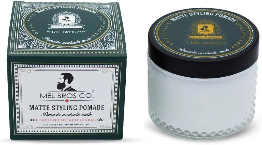 MEL BROS CO. - ROYAL BARBER پماد حالت دهنده مو - پماد حالت دهنده مو (118 میلی لیتر، مات)