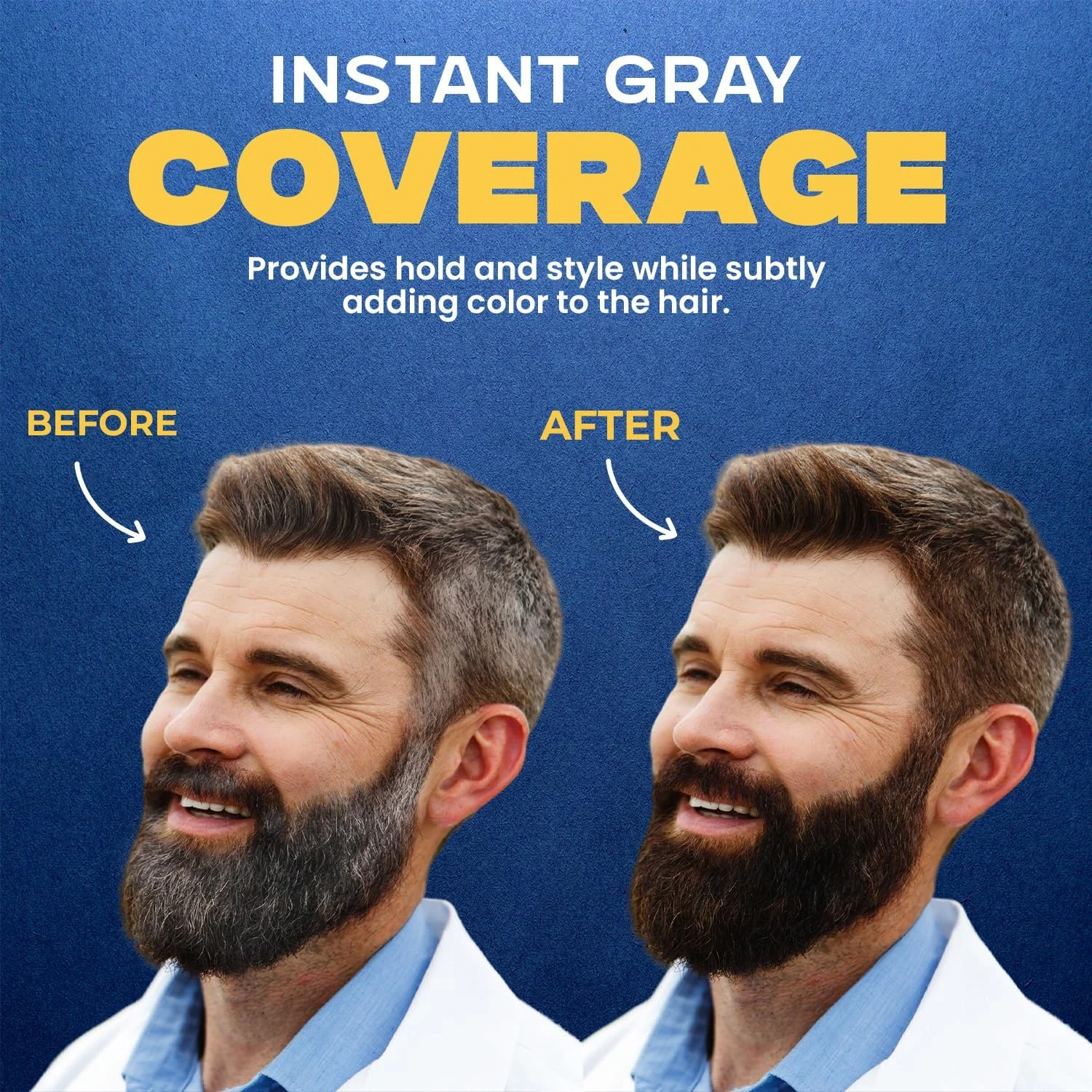 پماد موی پوشش فوری موهای سفید مردانه MENFIRST، رنگ های روشن، بسته 1 عددی