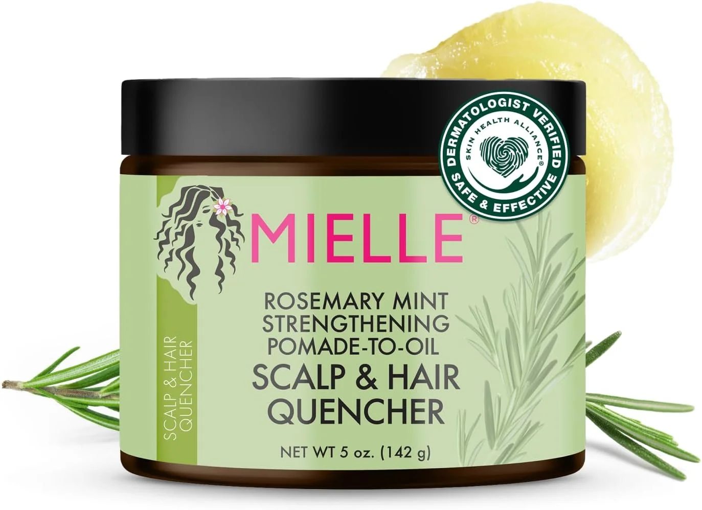 پماد تقویت کننده مو و پوست سر رزماری و نعناع ارگانیک میل، تبدیل شونده از پماد به روغن، 142 گرم | تغذیه کننده، حالت دهنده و درخشان کننده