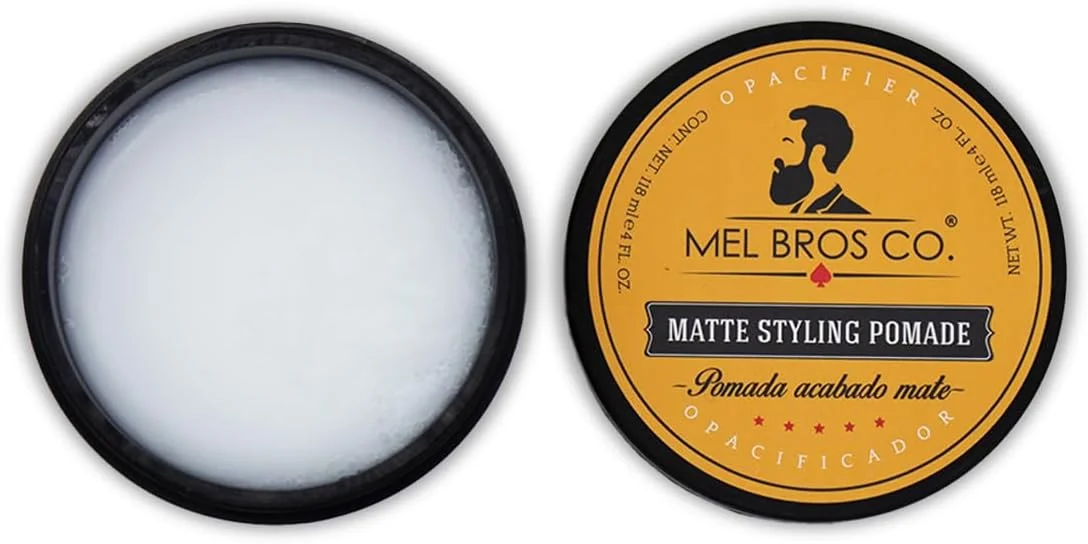MEL BROS CO. - پماد حالت دهنده مات - پماد با پوشش مات، تثبیت فوق العاده، ظاهری بدون درخشش، به موهای خود سایه دهید، به استایل خود شکل دهید. (118 میلی لیتر) MEL BROS CO. - پماد حالت دهنده مات - پماد با پوشش مات، تثبیت فوق العاده، ظاهری بدون درخشش، به موهای خود سایه دهید، به استایل خود شکل دهید. (118 میلی لیتر)