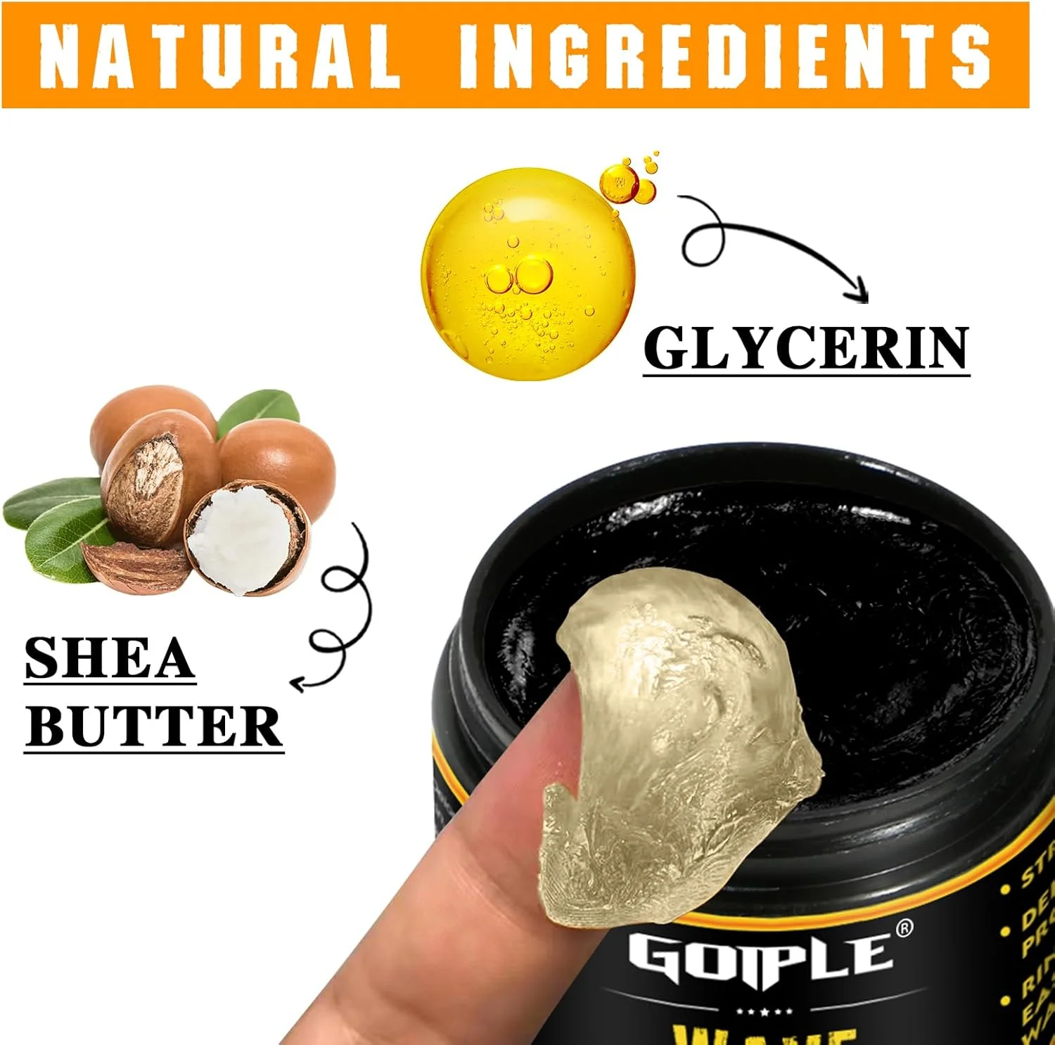 پماد حالت دهنده موی طبیعی برای مردان، با قدرت نگهداری بالا و شستشوی آسان، کرم موی تمرینی 360 درجه، چربی مو برای مردان، تقویت کننده لایه های مو، رطوبت رسان، کنترل کننده و براق کننده ابریشمی با روغن رزماری برای رشد مو، مجموعه