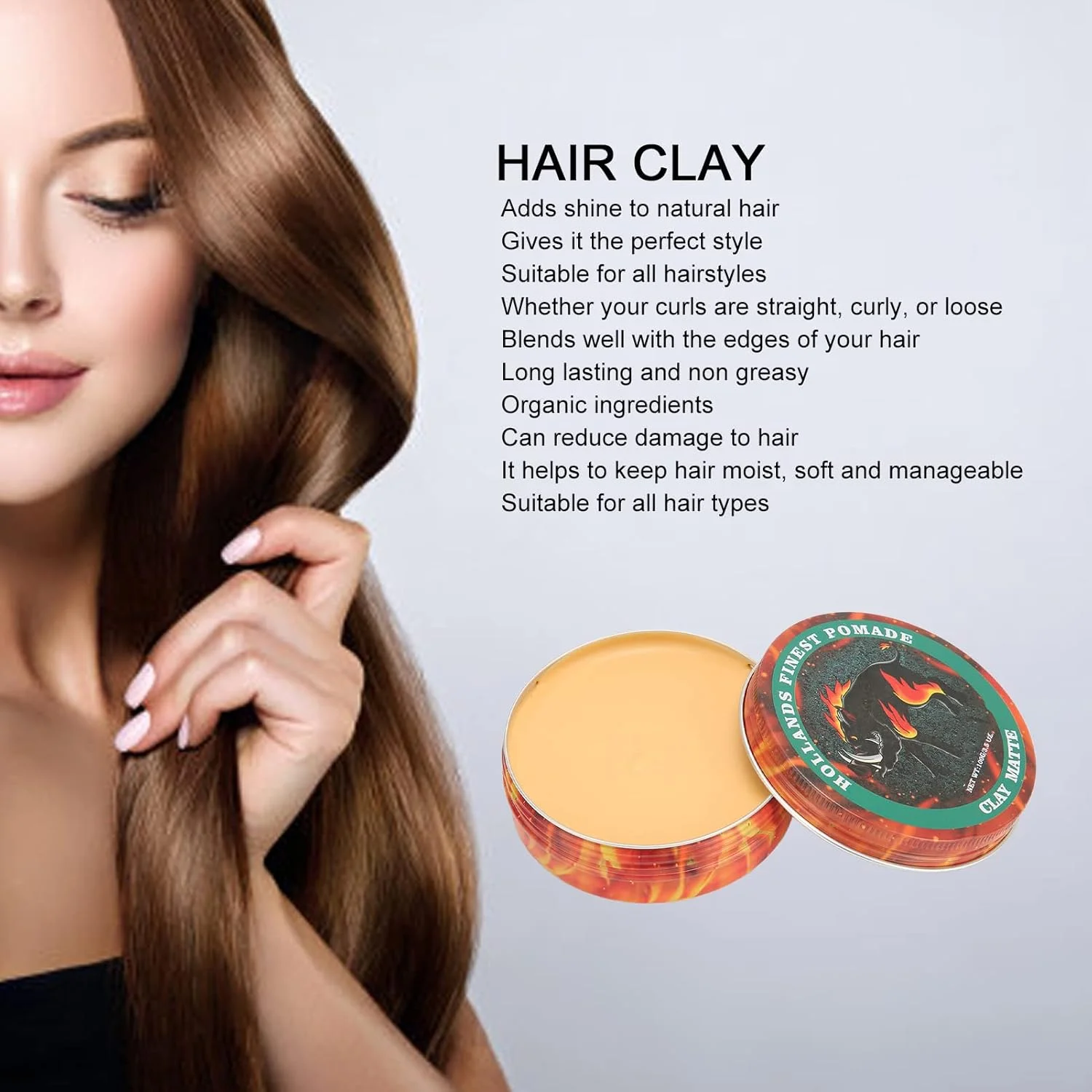 پماد مو 100 گرمی، مغذی طبیعی، کرم واکس مو با ماندگاری طولانی برای آرایشگاه و منزل، مناسب برای بافتن، تاب دادن و مرتب کردن موهای جلوی سر