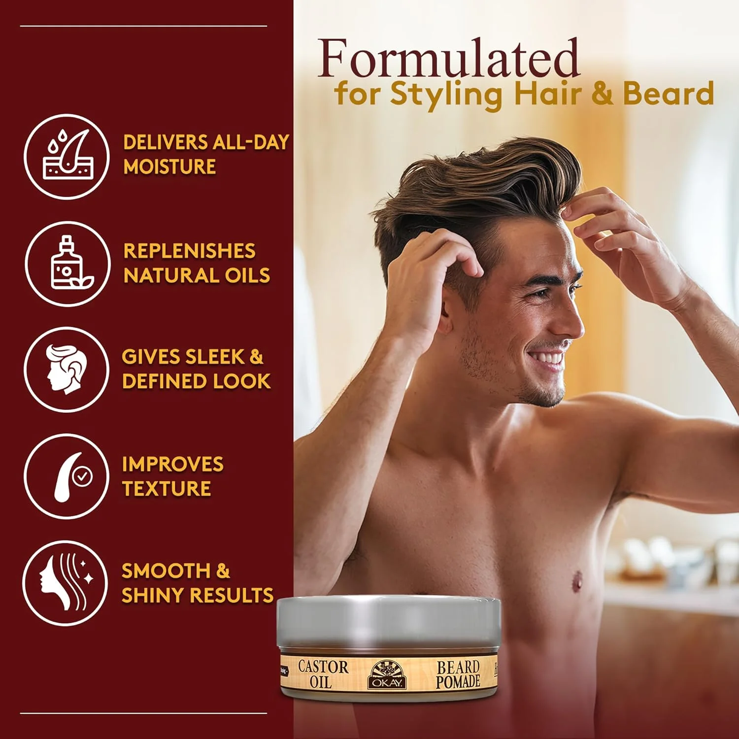 پماد مو و ریش مردانه اوکی - 59 میلی لیتر