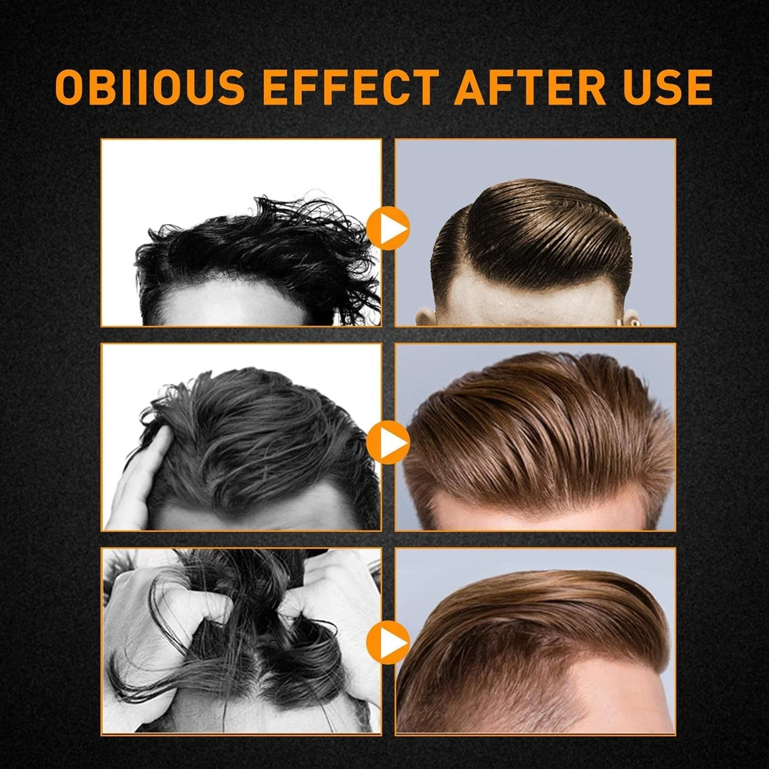 پماد مو مردانه | واکس حالت دهنده مو با استفاده و شستشوی آسان با عملکرد قوی حالت دهی مو | پماد مو مردانه مناسب برای موهای وز و پرز دار 90 گرم