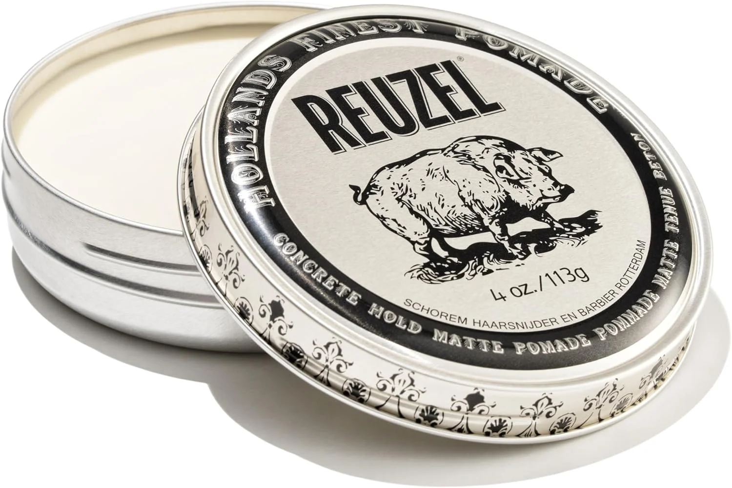 پماد موی مات REUZEL Concrete Hold - حفظ ظاهر آراسته - براق کننده مو - استفاده آسان - رایحه ملایم مردانه - بدون سولفات، پارابن و تست حیوانی - 113 گرم