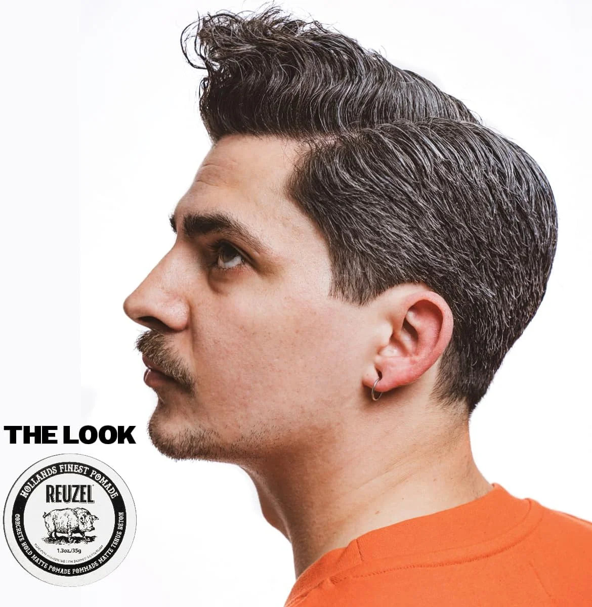 پماد موی مات REUZEL Concrete Hold - حفظ ظاهر آراسته - براق کننده مو - استفاده آسان - رایحه ملایم مردانه - بدون سولفات، پارابن و تست حیوانی - 113 گرم