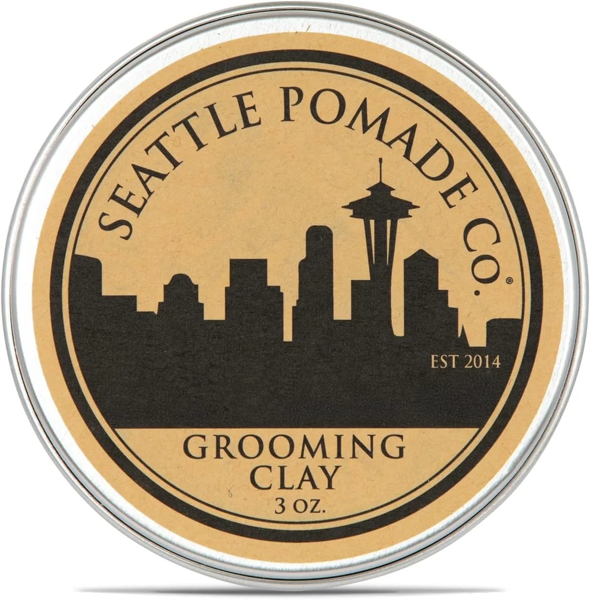 خمیر حالت دهنده مو سیاتل پومید کو. تولید شده در سال 2014، دست ساز در سیاتل، واشنگتن، خمیر حالت دهنده ارگانیک