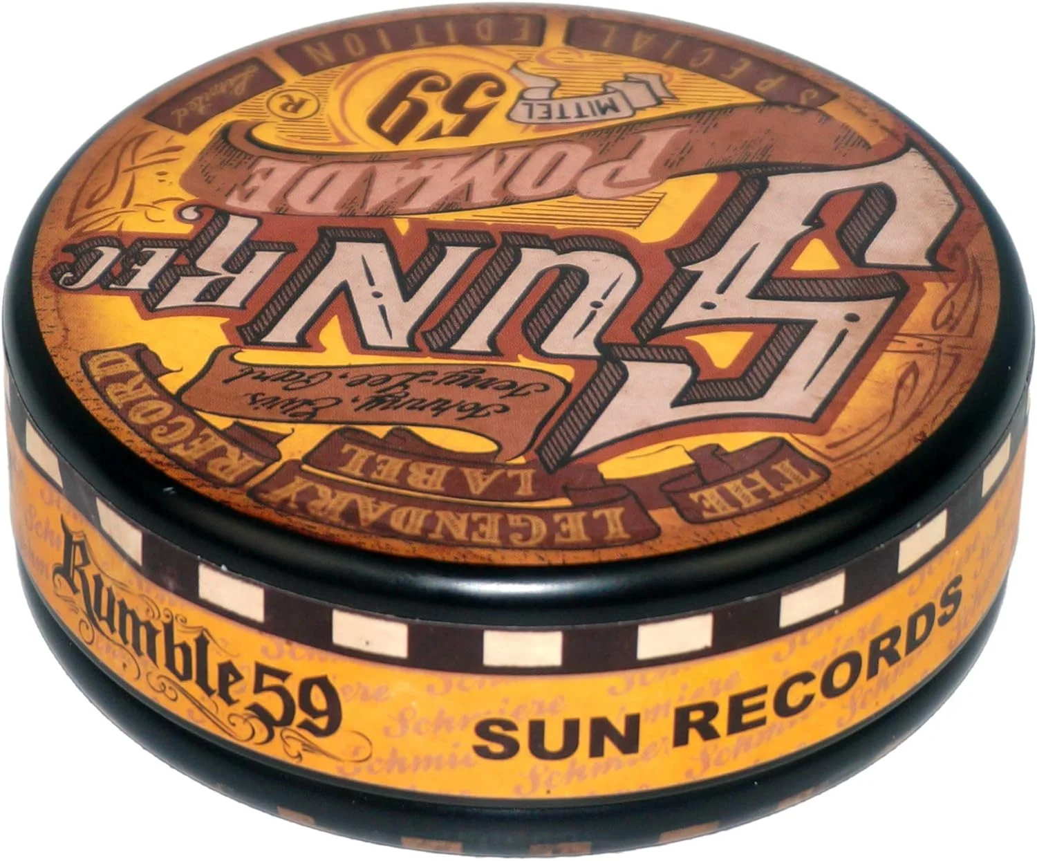 Schmiere FEINSTE HAAR-POMADE Rumble 59 نسخه ویژه SUN Records حالت دهنده مو با پایه روغن با قدرت نگهداری متوسط 133 گرم Schmiere FEINSTE HAAR-POMADE Rumble 59 نسخه ویژه SUN Records حالت دهنده مو با پایه روغن با قدرت نگهداری متوسط 133 گرم