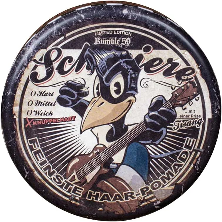 Schmiere FEINSTE HAAR-POMADE Rumble59 نسخه محدود Bullet Hard - 6 String Steve - Pomade Men - واکس مو برای موهای قوی، واکس مو حالت دهنده مو مردانه 140 میلی لیتر
