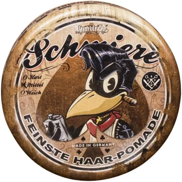 روغن موی کلاسیک Schmiere FEINSTE HAAR-POMADE نسخه ویژه Rumble59 - پوکر - روغن مو مردانه - واکس مو مردانه برای حالت دهی مو با نگهدارنده متوسط - 140 میلی لیتر