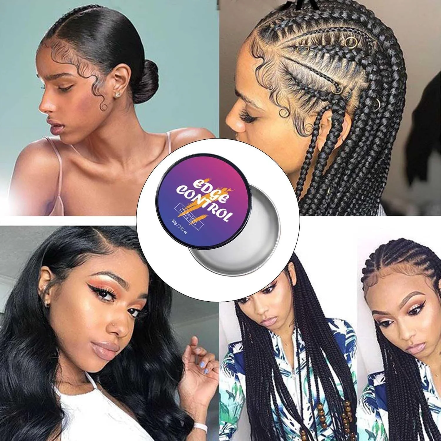 پماد مو، 60 گرم، بدون چربی، نگهدارنده 18 ساعته، ژل حالت دهنده مو، صاف کننده مو برای از بین بردن وز و موخوره