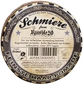 روغن موی کلاسیک Schmiere FEINSTE HAAR-POMADE نسخه ویژه Rumble59 - پوکر - روغن مو مردانه - واکس مو مردانه برای حالت دهی مو با نگهدارنده متوسط - 140 میلی لیتر