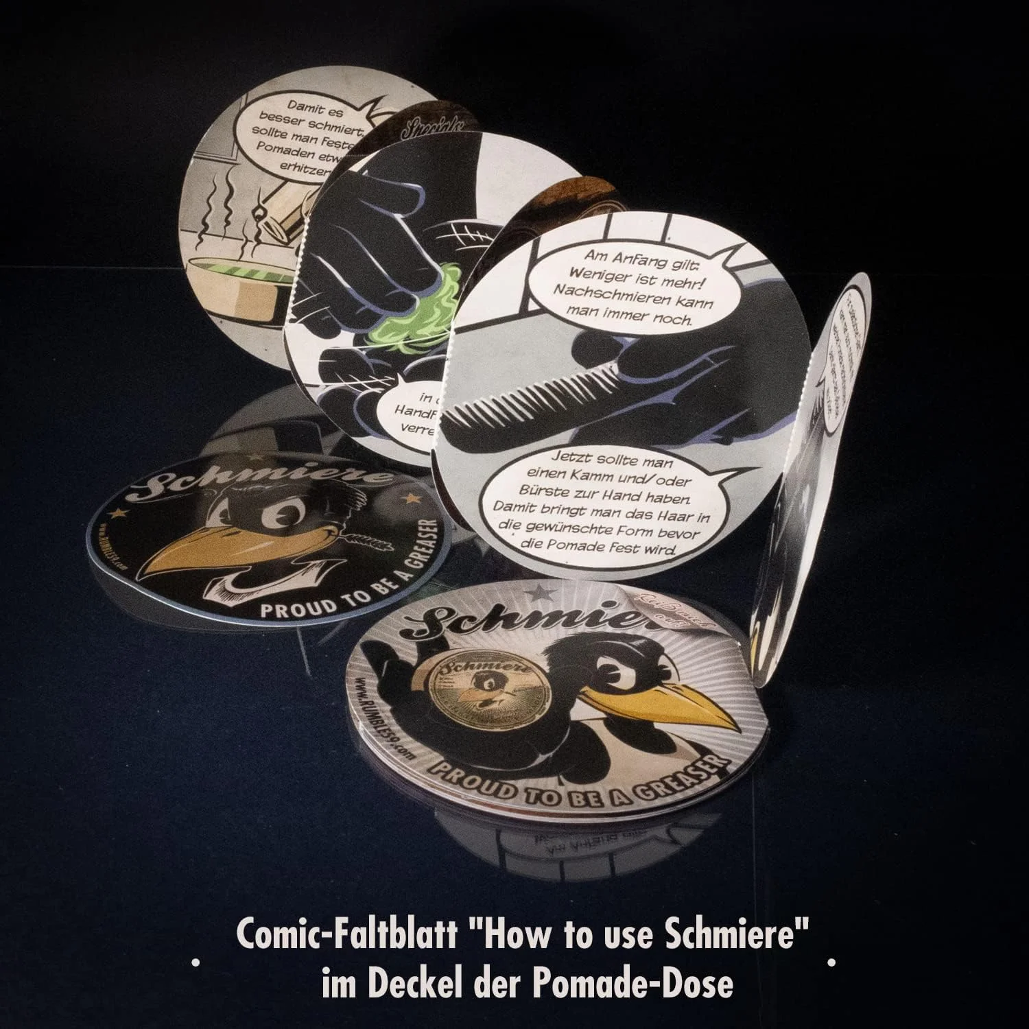 Schmiere FEINSTE HAAR-POMADE Rumble59 نسخه محدود Bullet Hard - 6 String Steve - Pomade Men - واکس مو برای موهای قوی، واکس مو حالت دهنده مو مردانه 140 میلی لیتر