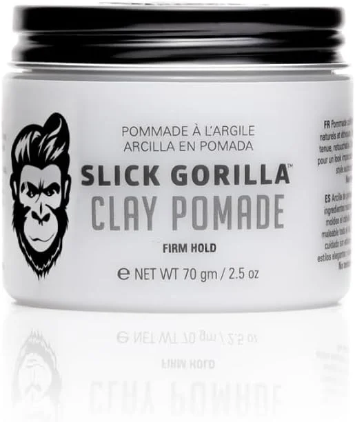 خمیر موی حالت دهنده Slick Gorilla برای آقایان، حالت دهنده موی مردانه برای نگهداری قوی، ساختار مستحکم، درخشش کم، پرداخت مات طبیعی، محصولات حالت دهنده خمیری، 70 گرم