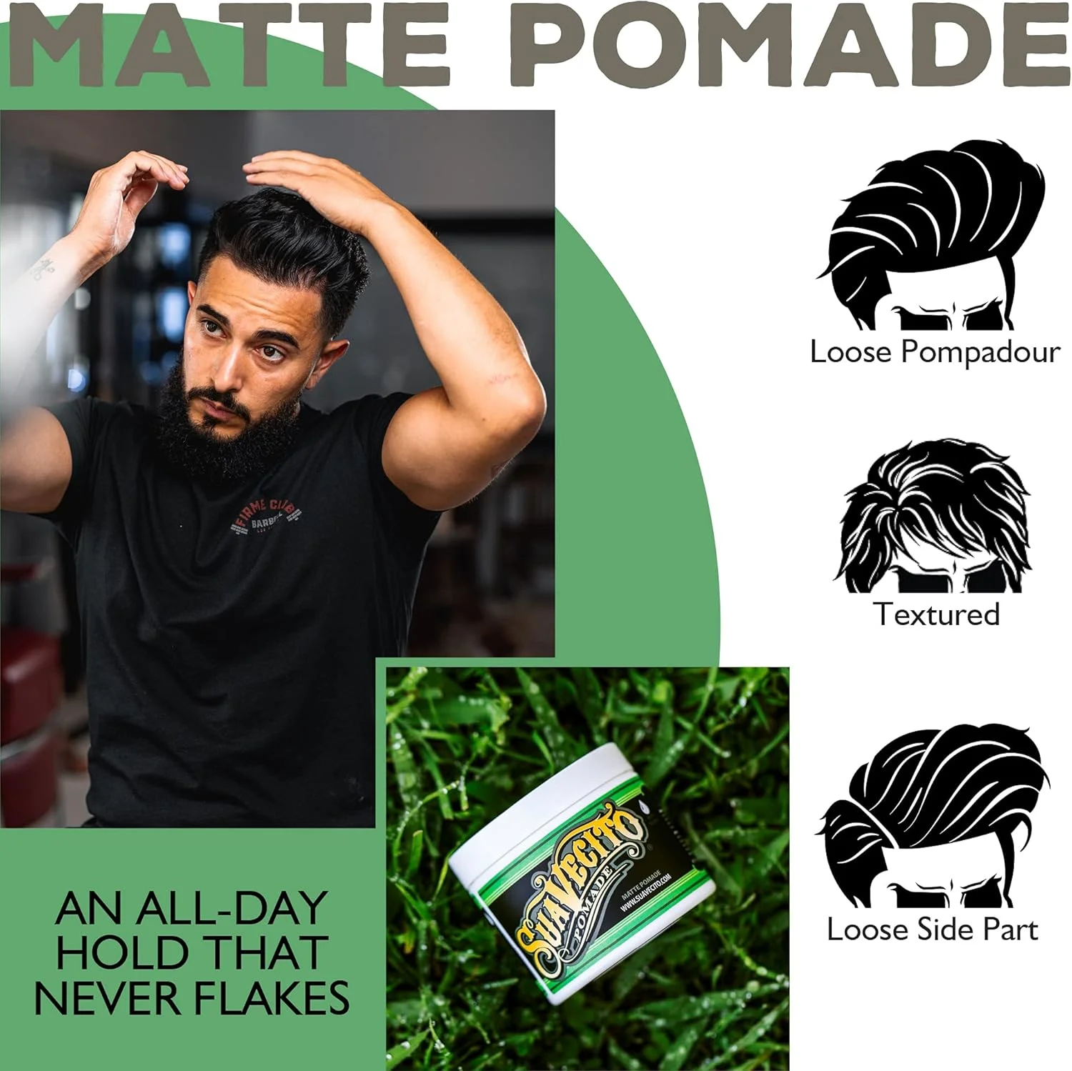 Suavecito پماد مات (بدون درخشش) 113 گرم، بسته 2 عددی - پماد مو با نگهدارندگی متوسط برای مردان - خمیر موی مات با درخشش کم برای مدل موهای با بافت طبیعی Suavecito پماد مات (بدون درخشش) 113 گرم، بسته 2 عددی - پماد مو با نگهدارندگی متوسط برای مردان - خمیر موی مات با درخشش کم برای مدل موهای با بافت طبیعی