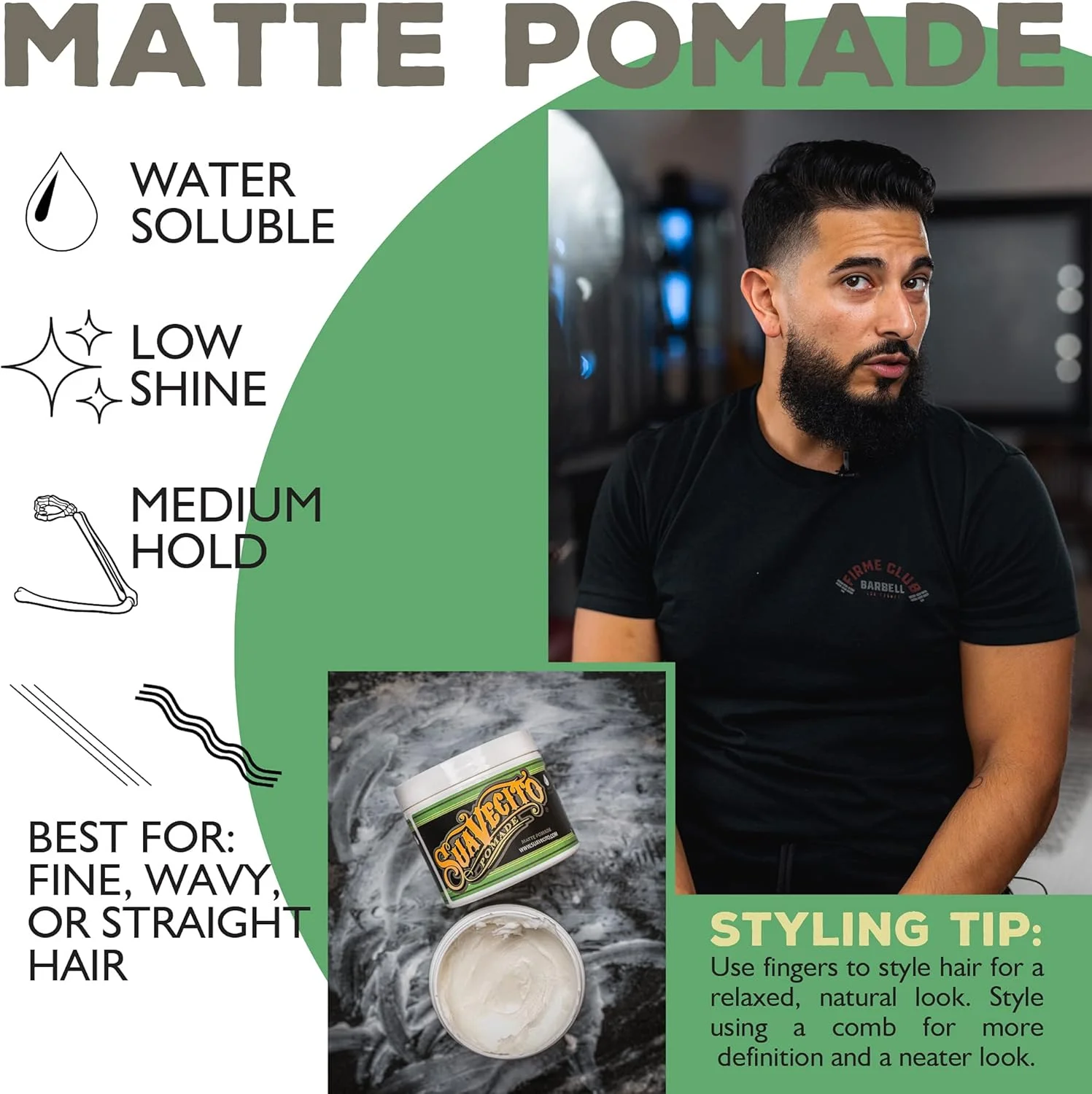 Suavecito پماد مات (بدون درخشش) 113 گرم، بسته 2 عددی - پماد مو با نگهدارندگی متوسط برای مردان - خمیر موی مات با درخشش کم برای مدل موهای با بافت طبیعی Suavecito پماد مات (بدون درخشش) 113 گرم، بسته 2 عددی - پماد مو با نگهدارندگی متوسط برای مردان - خمیر موی مات با درخشش کم برای مدل موهای با بافت طبیعی