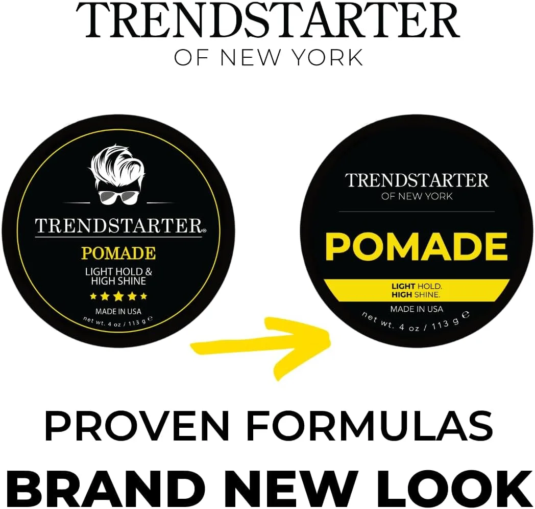ترنداستارتر - پماد کلاسیک (113 گرم) (بسته 2 عددی) - حالت دهی ملایم - درخشش بالا - پماد بر پایه آب - ایجاد ظاهری خیس و صاف در تمام طول روز - فرمولاسیون غیر چسبنده - محصولات حالت دهنده مو با کیفیت