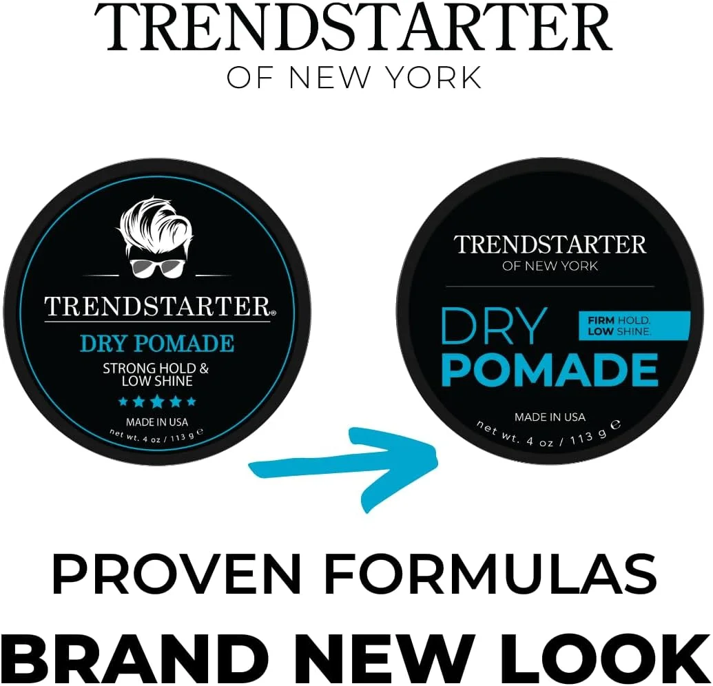 ترنداستارتر - پماد موی خشک (113 گرم) (بسته 2 عددی) - حالت دهی قوی - درخشش کم - پماد ژلی بر پایه آب - محصولات حالت دهنده موی ممتاز با ماندگاری تمام روز