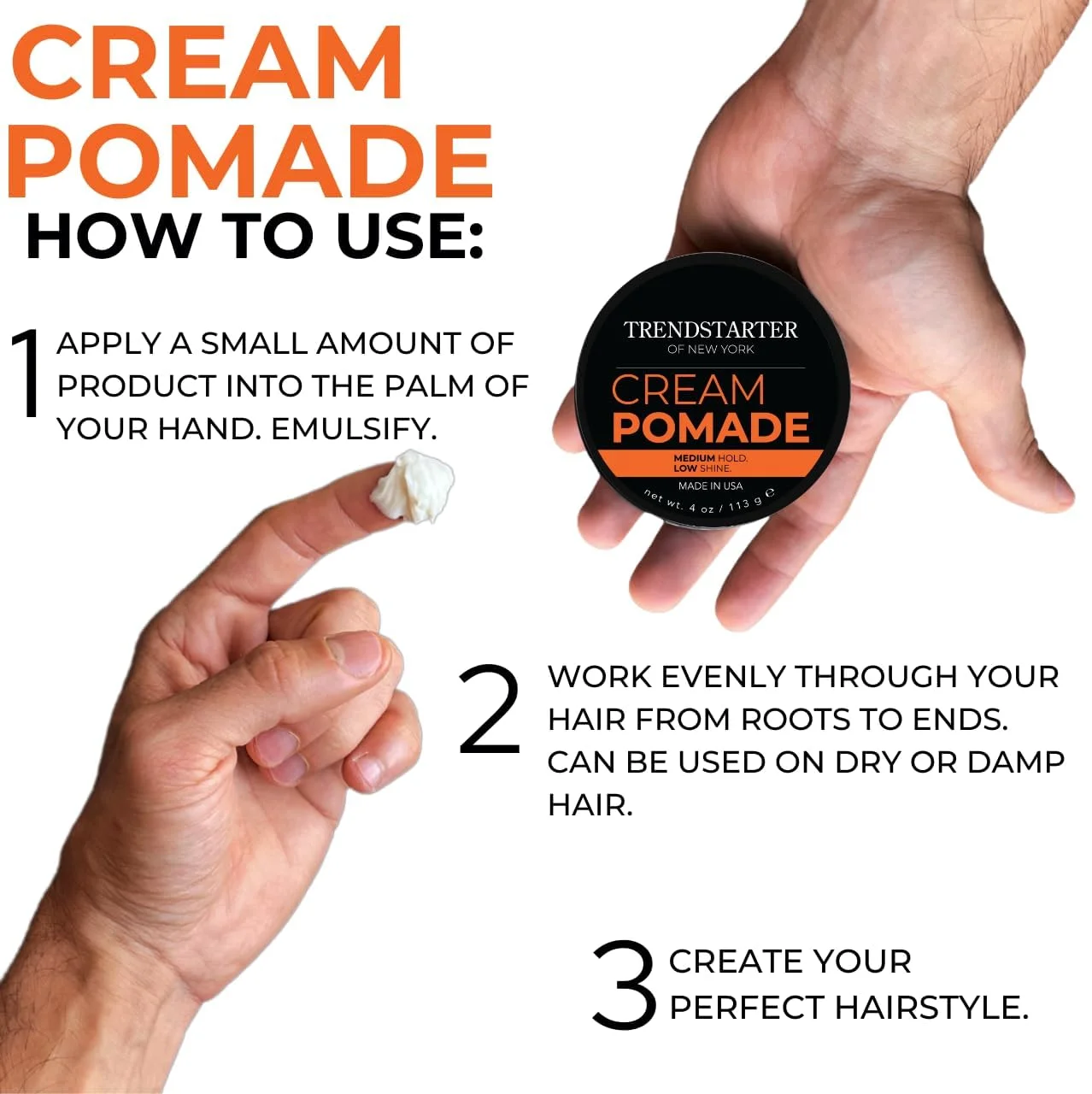 ترنداستارتر - پماد کرمی (113 گرم) - حالت دهی متوسط - درخشندگی کم - پایه آب، حالت دهی ماندگار در تمام روز، محصول خمیری حالت دهنده مو با کیفیت برتر