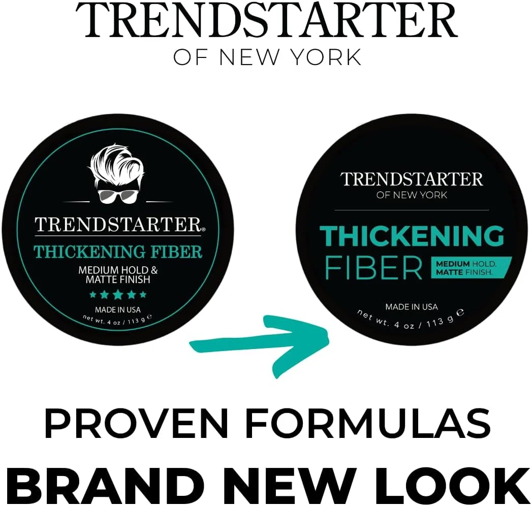 ترنداستارتر - فیبر ضخیم کننده (113 گرم) - نگهدارندگی متوسط - پرداخت مات - پماد رسی ضخیم کننده مو با کیفیت عالی - پایه آب - محصول حالت دهنده با نگهدارندگی تمام روز ترنداستارتر - فیبر ضخیم کننده (113 گرم) - نگهدارندگی متوسط - پرداخت مات - پماد رسی ضخیم کننده مو با کیفیت عالی - پایه آب - محصول حالت دهنده با نگهدارندگی تمام روز