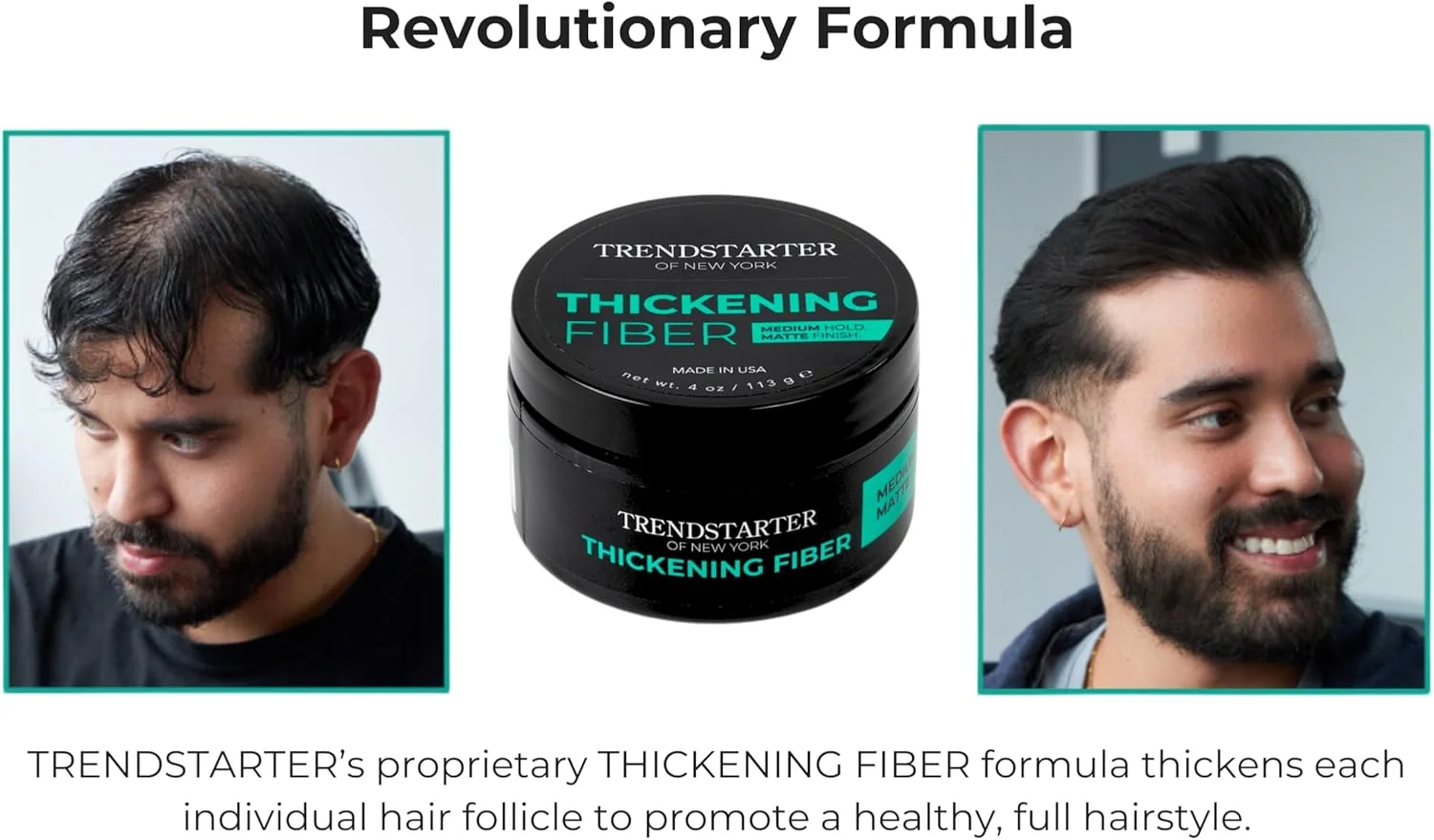 ترنداستارتر - فیبر ضخیم کننده (113 گرم) - نگهدارندگی متوسط - پرداخت مات - پماد رسی ضخیم کننده مو با کیفیت عالی - پایه آب - محصول حالت دهنده با نگهدارندگی تمام روز ترنداستارتر - فیبر ضخیم کننده (113 گرم) - نگهدارندگی متوسط - پرداخت مات - پماد رسی ضخیم کننده مو با کیفیت عالی - پایه آب - محصول حالت دهنده با نگهدارندگی تمام روز