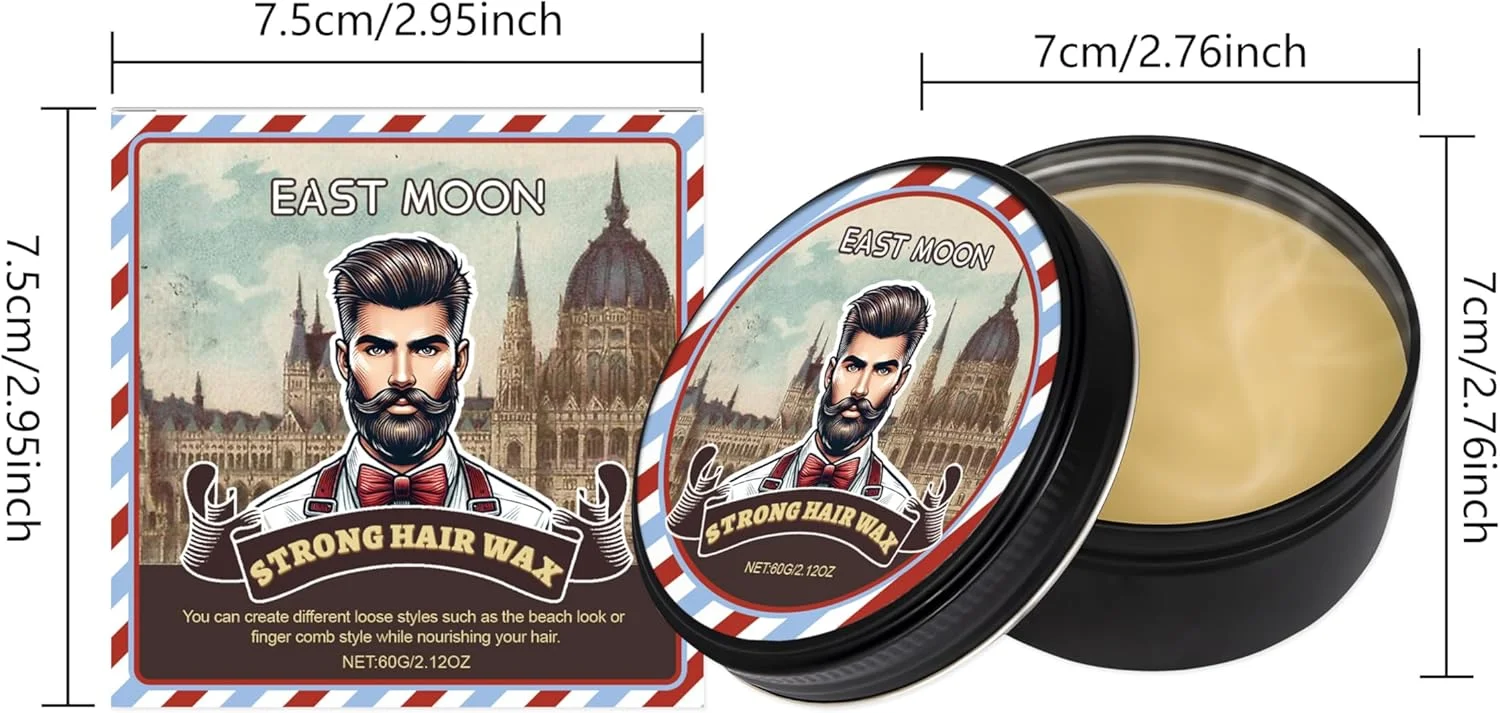 پماد موی مردانه بر پایه آب، حالت دهنده قوی و ماندگار، از بین برنده وز مو، ضد آب، مغذی مو و ریش، فرمول موم طبیعی، ایده آل برای ظاهری صاف و منظم