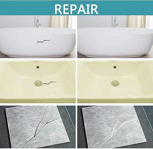 اسپری سرامیکی سفید بیلا برای بازسازی وان حمام و کاشی - پر کردن ترک و پوشش برای وان حمام، روشویی، مجسمه های سرامیکی و لوازم خانگی - 400 میلی لیتر