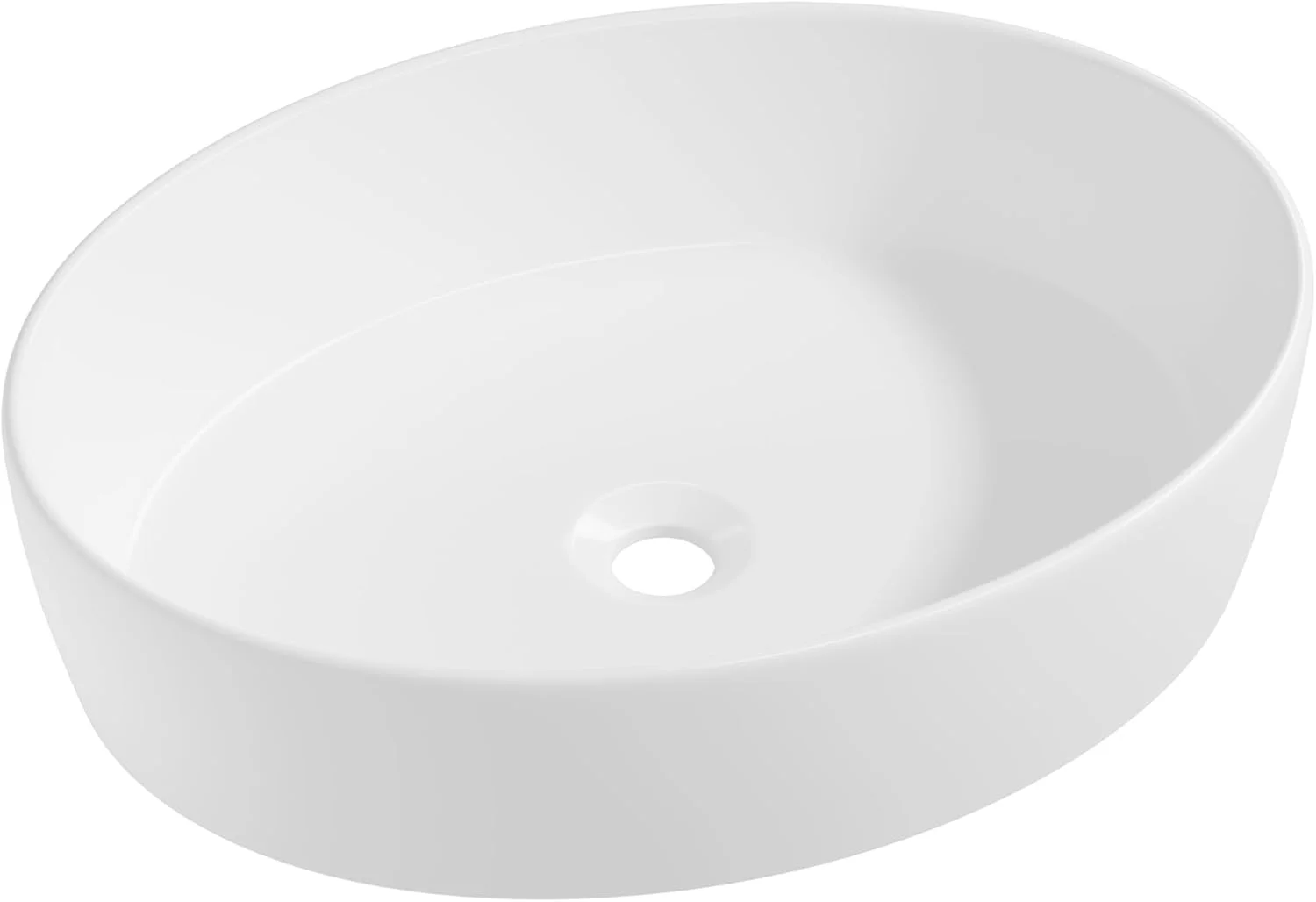 روشویی سرامیکی اریدانوس، کاسه بیضی سفید براق برای روی کابینت حمام، روشویی بیضی چینی لعاب دار، ایده آل برای روشویی های رختکن، 550 x 410 x 140 میلی متر روشویی سرامیکی اریدانوس، کاسه بیضی سفید براق برای روی کابینت حمام، روشویی بیضی چینی لعاب دار، ایده آل برای روشویی های رختکن، 550 x 410 x 140 میلی متر