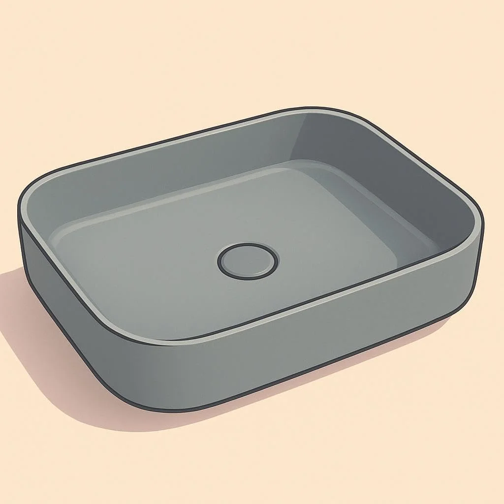 روشویی روکار کُنیگ خاکستری مات برای حمام های مدرن