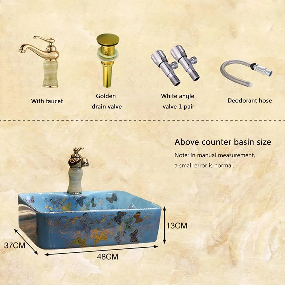 روشویی مستطیلی روکار به سبک اروپایی، روشویی سرامیکی مناسب برای سرویس بهداشتی