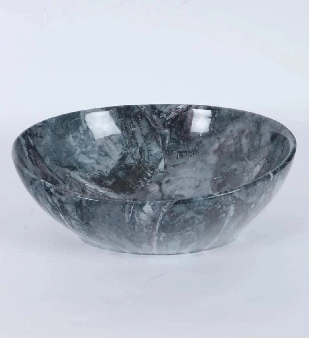 روشویی سرامیکی براق نکسیس، روشویی کاسه ای رو میزی | روشویی تاشو (آبی براق، 40.64x33.02x12.7 سانتی متر)