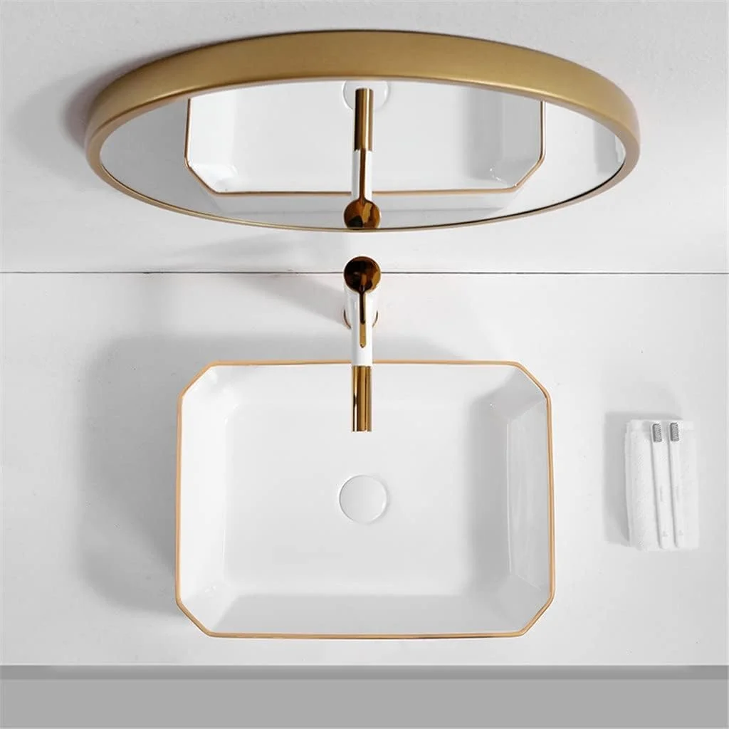 روشویی سرامیکی روکار، مناسب منزل، بالکن، روشویی تک، کاسه روشویی حمام، ست کاسه روشویی