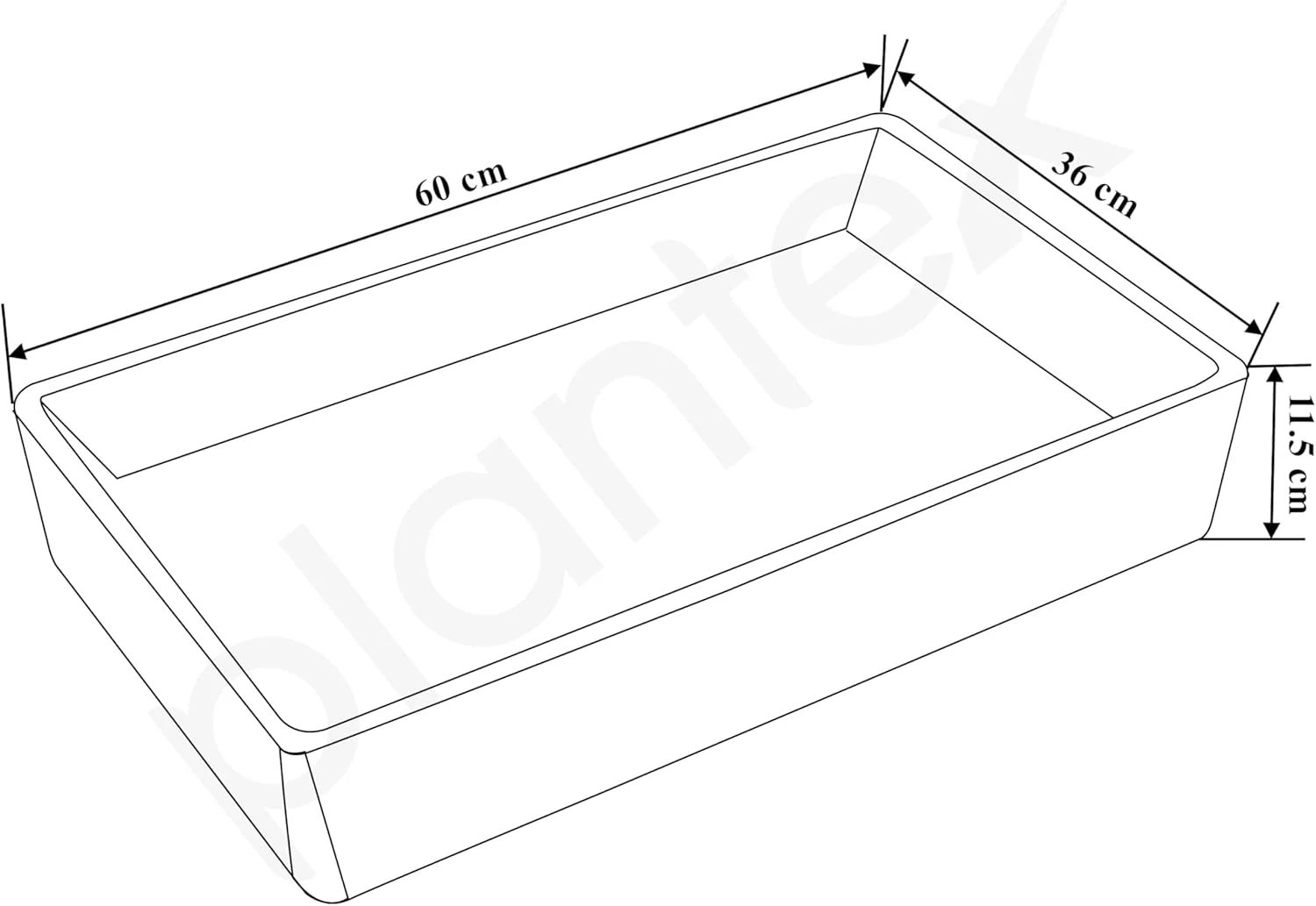 روشویی رومیزی پلاتینیوم پلنتکس برای حمام / روشویی سرامیکی رومیزی (سفید، 59.7 x 34.3 x 11.4 سانتی متر) توسط پلنتکس