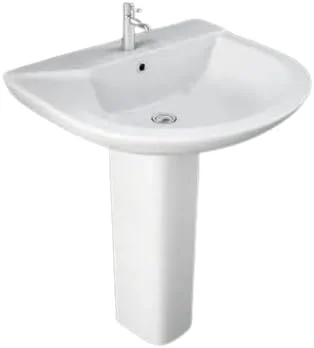 روشویی سرامیک RAK، طول 63 سانتی متر، تک سوراخ، سفید آلپاین