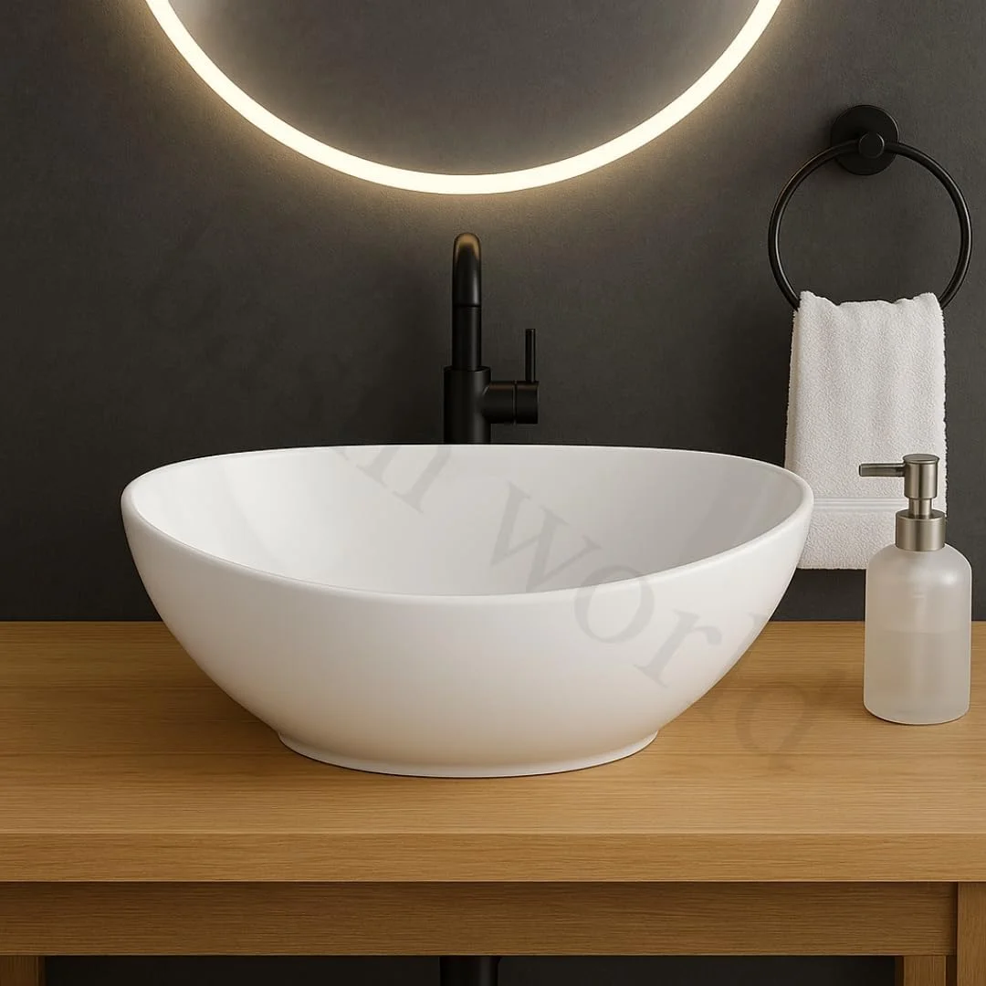 سینک روشویی سرامیکی جدید SENISTO، مناسب برای نصب روی میز یا کانتر، ابعاد (45.72x35.56x17.78 سانتی متر) مدل SPENZO سینک روشویی سرامیکی جدید SENISTO، مناسب برای نصب روی میز یا کانتر، ابعاد (45.72x35.56x17.78 سانتی متر) مدل SPENZO