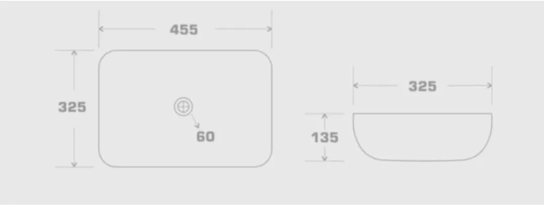 روشویی سرامیکی رومیزی طرح دار برای حمام | کاسه روشویی مدرن برای قسمت شستشو و روشویی آرایشی | روشویی سرامیکی سفید بیضی شکل - 45x33x12 سانتی متر