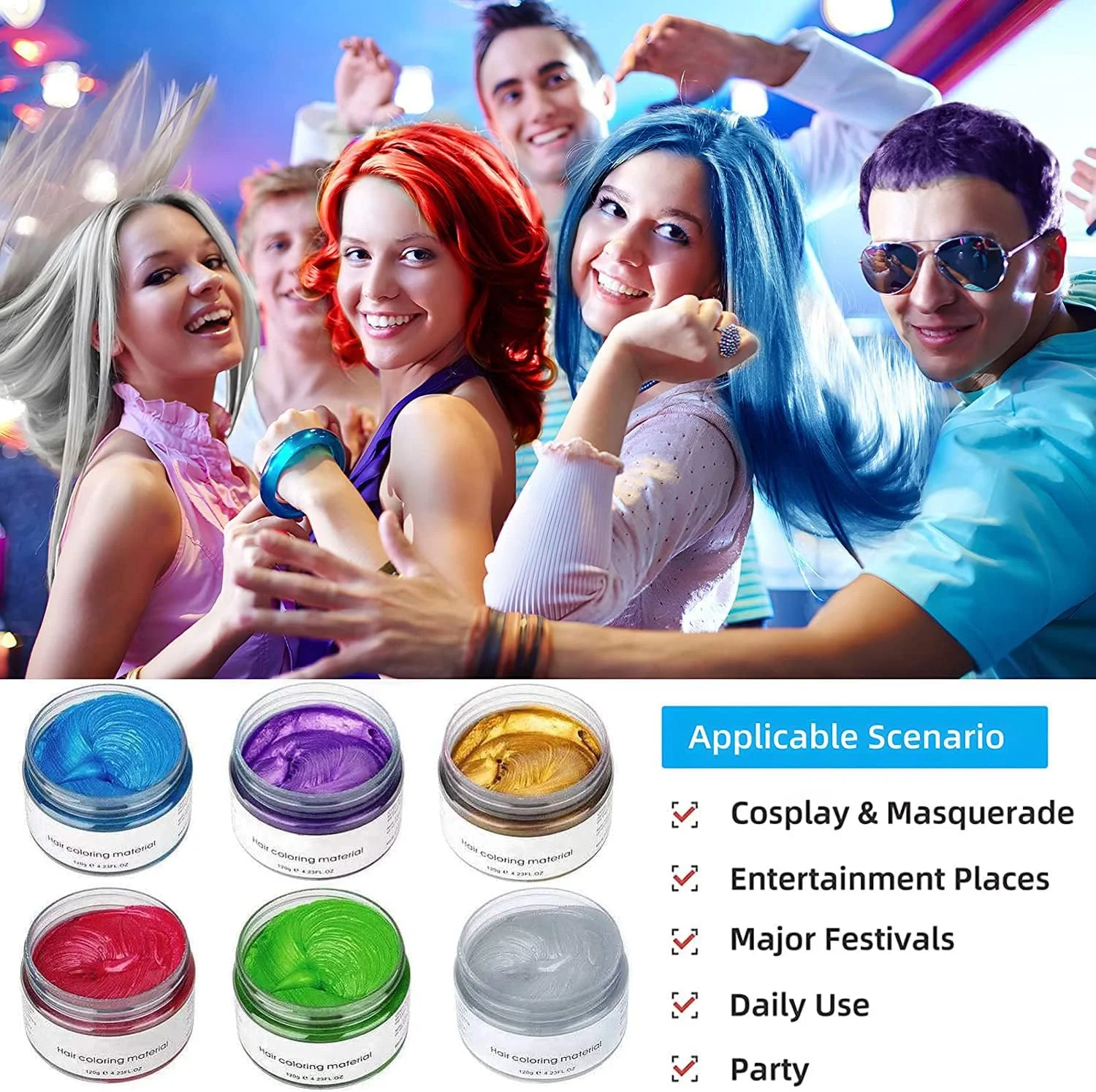 کرم رنگ موی موقت سفید، کرم حالت دهنده فوری مو 120 گرمی، واکس مو برای مردان و زنان، موقت قابل شستشو، مهمانی و اجرای نقش (سفید) کرم رنگ موی موقت سفید، کرم حالت دهنده فوری مو 120 گرمی، واکس مو برای مردان و زنان، موقت قابل شستشو، مهمانی و اجرای نقش (سفید)