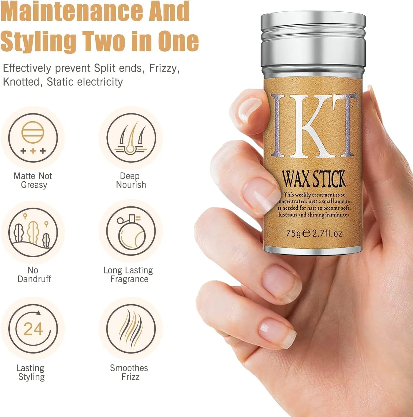 استیک واکس مو برای موهای مصنوعی و حالت دهی لبه های مو، استیک پماد مو، واکس حالت دهنده غیر چرب برای موهای وز و پرزدار استیک واکس مو برای موهای مصنوعی و حالت دهی لبه های مو، استیک پماد مو، واکس حالت دهنده غیر چرب برای موهای وز و پرزدار