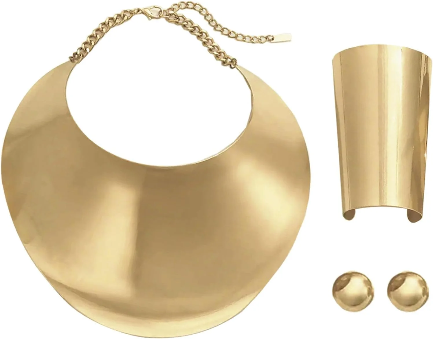 ست گردنبند و گوشواره آفریقایی زنانه، گردنبند چوکر نقره ای طلایی ضخیم، زیورآلات مصری، ست زیورآلات طلایی - هدیه زیورآلات گردنبند برای دختران ست گردنبند و گوشواره آفریقایی زنانه، گردنبند چوکر نقره ای طلایی ضخیم، زیورآلات مصری، ست زیورآلات طلایی - هدیه زیورآلات گردنبند برای دختران