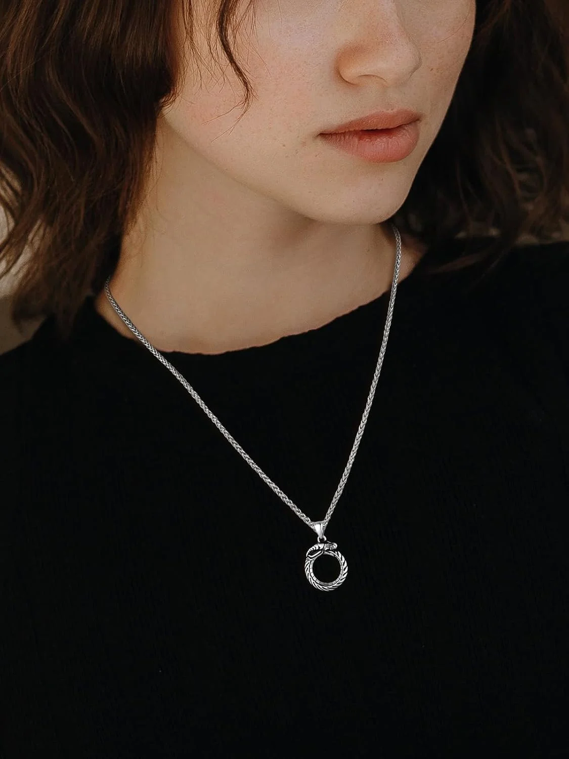 گردنبندهای پانک حیوانات برای مردان و زنان، آفتابپرست، عقاب، اژدها، شاهین و گرگ استیل ضد زنگ مشکی یکپارچهسازی با سیستمعامل، هدیه جواهرات شخصی با زنجیر 22 اینچی گردنبندهای پانک حیوانات برای مردان و زنان، آفتابپرست، عقاب، اژدها، شاهین و گرگ استیل ضد زنگ مشکی یکپارچهسازی با سیستمعامل، هدیه جواهرات شخصی با زنجیر 22 اینچی