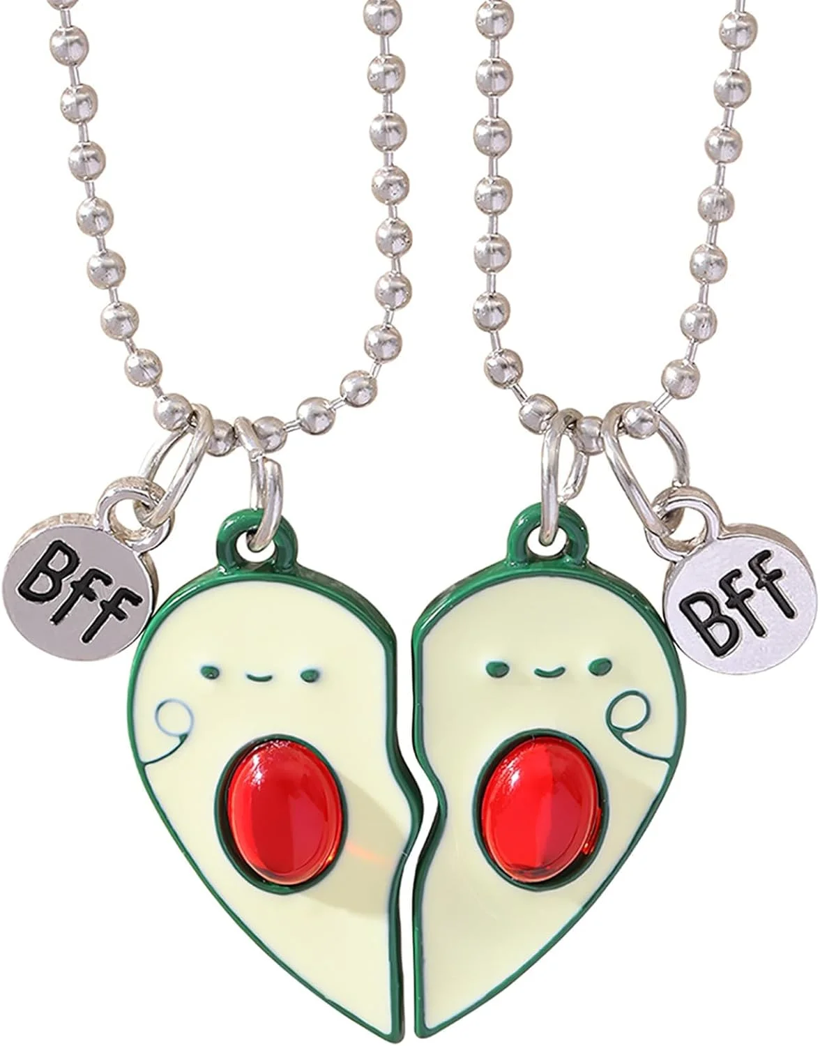 گردنبند آووکادو TERRIFI، گردنبند دوستی برای 2 نفر، آویز گردنبند BFF با قلب آووکادو، گردنبند دوتایی BFF دوست خوب با جذب آهنربایی، گردنبند کارتونی برای کودکان گردنبند آووکادو TERRIFI، گردنبند دوستی برای 2 نفر، آویز گردنبند BFF با قلب آووکادو، گردنبند دوتایی BFF دوست خوب با جذب آهنربایی، گردنبند کارتونی برای کودکان