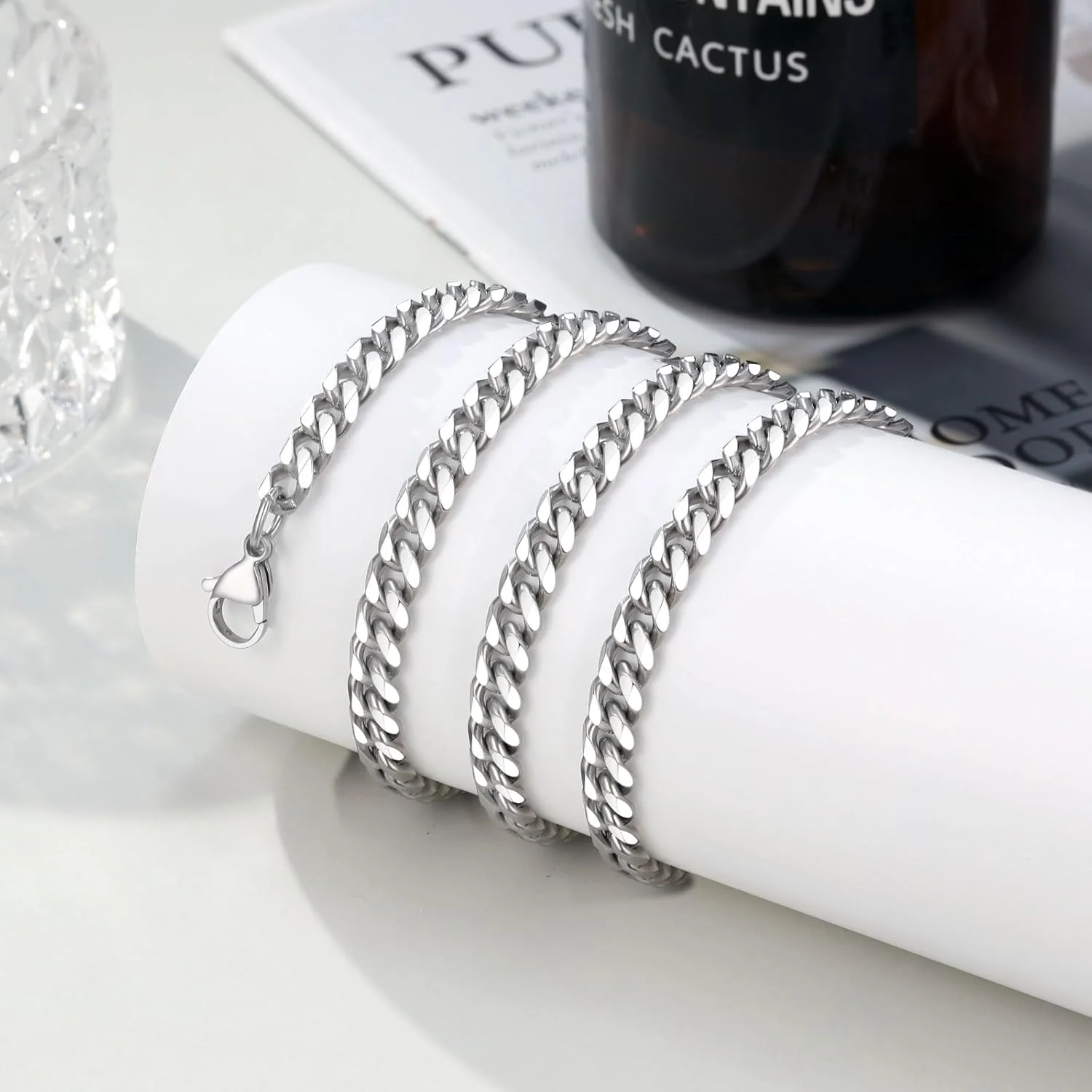 گردنبند زنجیری کوبایی مردانه استیل ضد زنگ 20 اینچ – گردنبند تعهد برای او – هدیه کریسمس، سالگرد، روز ولنتاین و تولد برای پسر گردنبند زنجیری کوبایی مردانه استیل ضد زنگ 20 اینچ – گردنبند تعهد برای او – هدیه کریسمس، سالگرد، روز ولنتاین و تولد برای پسر