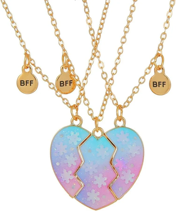 گردنبند دوستی TERRIFI، گردنبند بهترین دوست برای 3 دختر، گردنبند قلب ولنتاین، ست گردنبند خواهرانه، هدیه تولد جواهرات ولنتاین برای دوست، تولد دختران گردنبند دوستی TERRIFI، گردنبند بهترین دوست برای 3 دختر، گردنبند قلب ولنتاین، ست گردنبند خواهرانه، هدیه تولد جواهرات ولنتاین برای دوست، تولد دختران