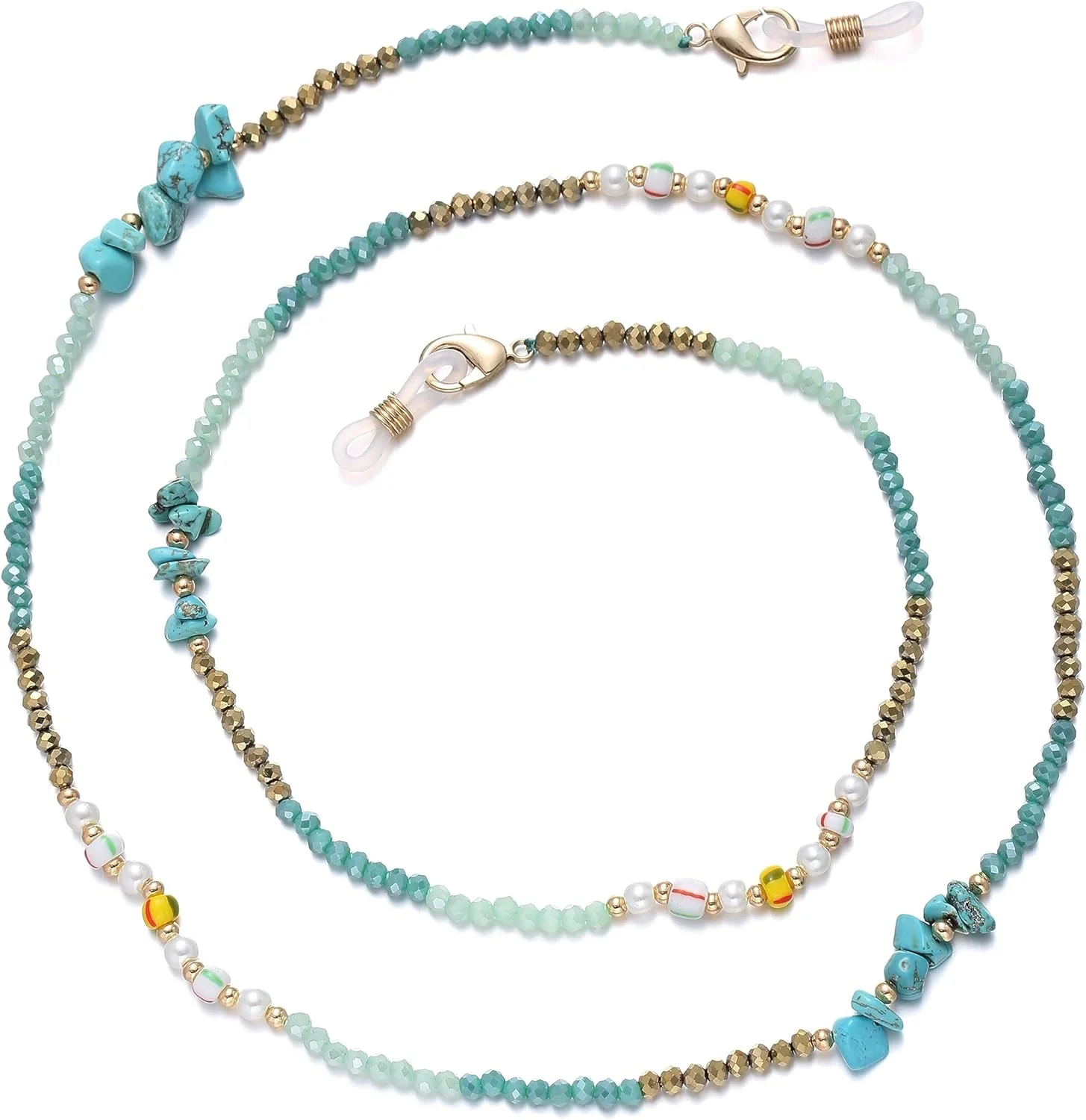 بند عینک زنجیری TERRIFI با گیره های ضد لغزش، بند عینک مهره دار کریستالی برای زنان - گردنبند نگهدارنده عینک شیک، نگهدارنده عینک دور گردن، بند عینک مهره دار برای دختران بند عینک زنجیری TERRIFI با گیره های ضد لغزش، بند عینک مهره دار کریستالی برای زنان - گردنبند نگهدارنده عینک شیک، نگهدارنده عینک دور گردن، بند عینک مهره دار برای دختران