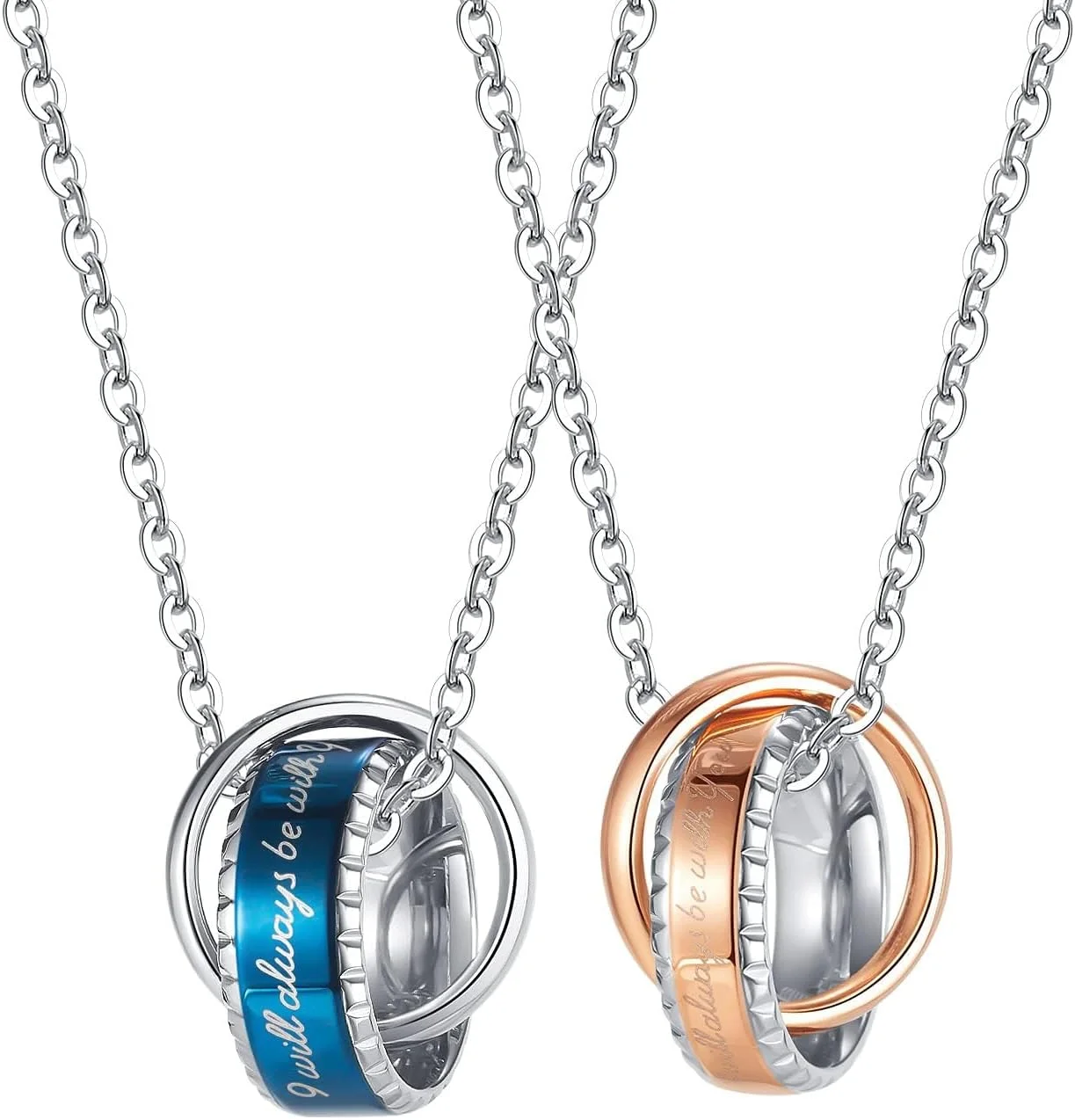 ست گردنبند و دستبند آویز زوج، ست 2 عددی استیل ضد زنگ برای نامزدی، ولنتاین، سالگرد و رابطه عاشقانه ست گردنبند و دستبند آویز زوج، ست 2 عددی استیل ضد زنگ برای نامزدی، ولنتاین، سالگرد و رابطه عاشقانه